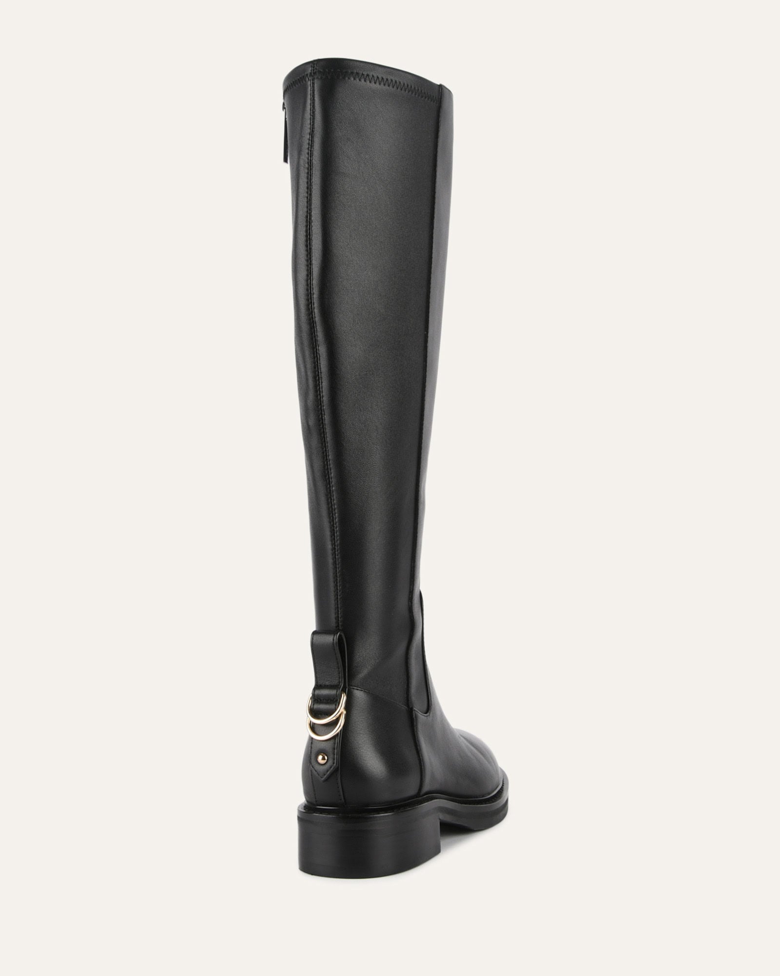 JAIDA Knee High Boots for Women - Genuine Black Leather, Comfortable & Stylish - Perfect for Office, Party & Winter Fashion