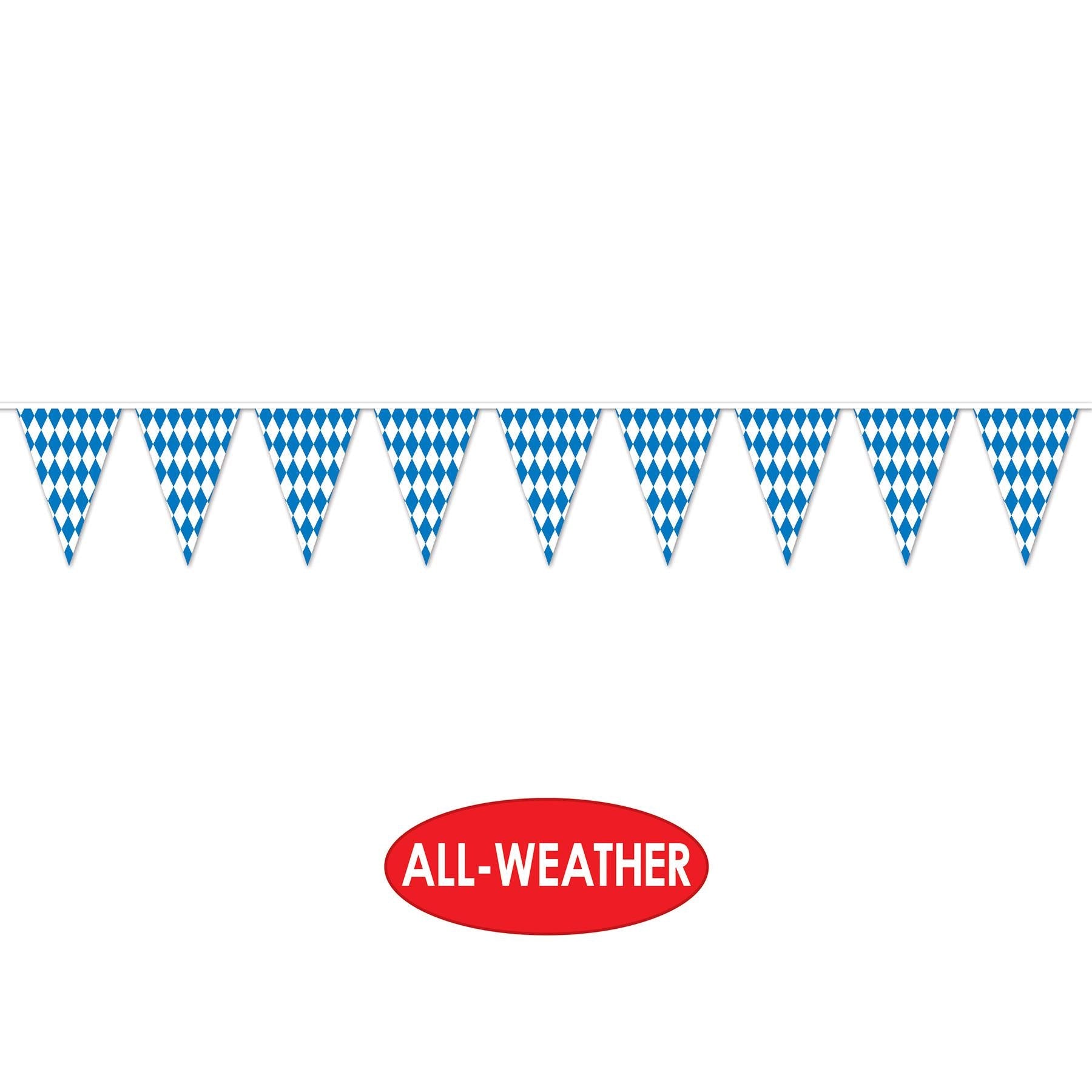 12 Pack Beistle 30 ft Oktoberfest Pennant Banner - German Beer Festival Decorations for Party, Pub & Outdoor Celebrations