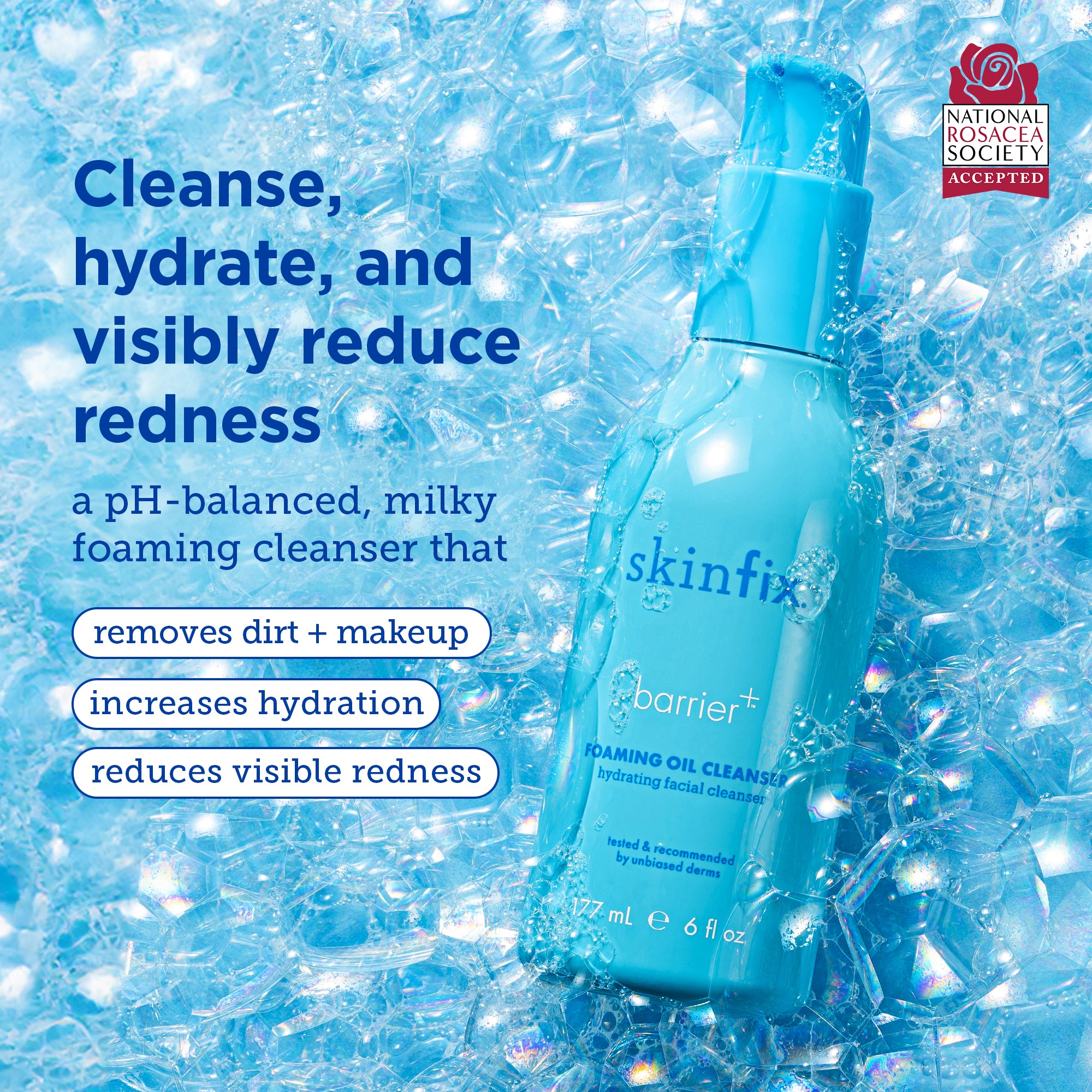 Barrier+ Foaming Oil Cleanser - Gentle Deep Cleansing for Acne-Prone & Sensitive Skin | Remove Makeup & Impurities | Perfect for Daily Skincare Routine & Post-Workout Refresh