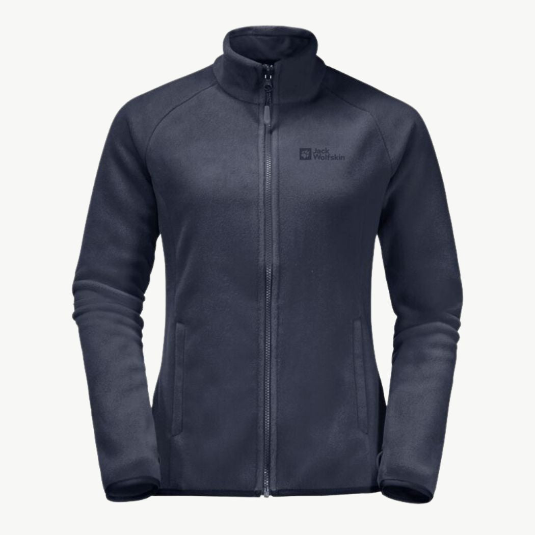 Jack Wolfskin Moonrise FZ Women's Fleece Jacket - Lightweight Warm Winter Coat for Hiking, Camping & Outdoor Activities