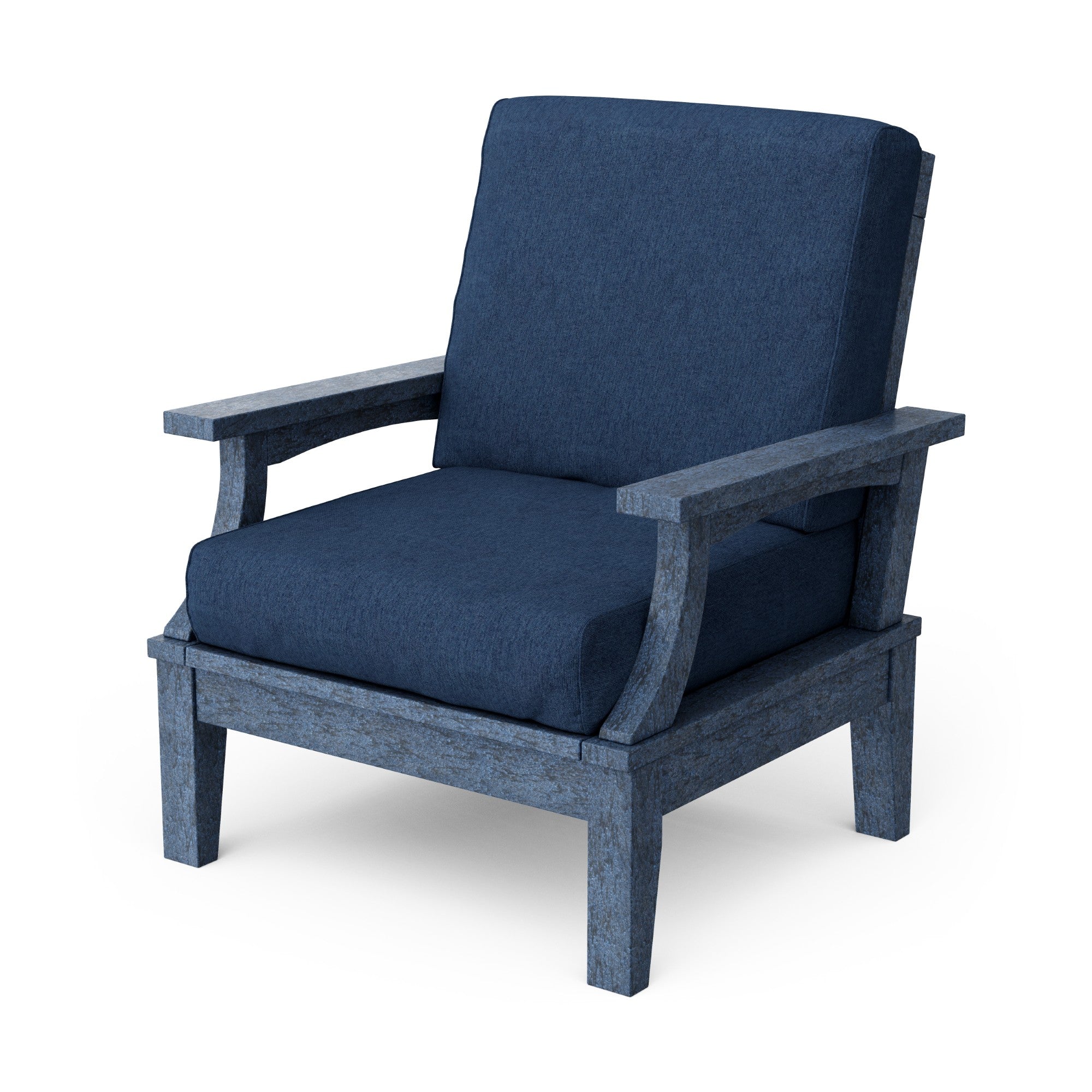 Heritage Deep Seating Patio Chair with Weather-Resistant Cushions - Outdoor Lounge Furniture for Garden, Poolside & Backyard Relaxation