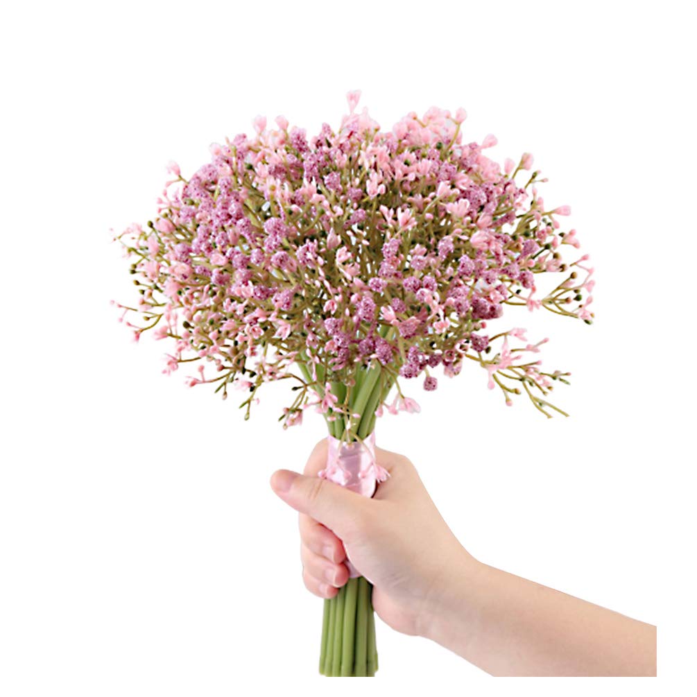 LIOOBO Artificial Baby's Breath Flowers - Fake Gypsophila Bouquet for Wedding Centerpieces, Bridal Shower Decor, Home & Party Decoration - Realistic Floral Arrangement for Tables, Vases, and DIY Crafts