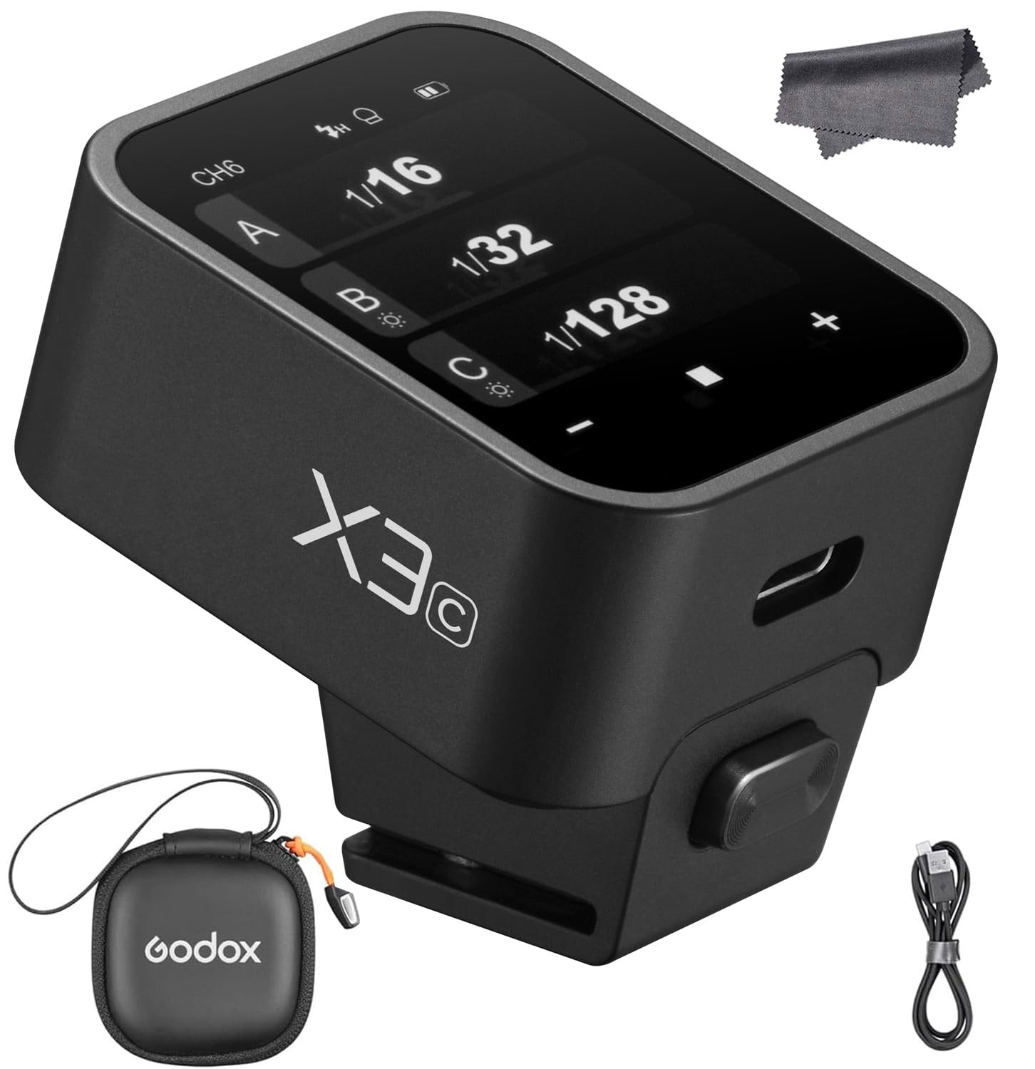 Godox X3 X3C X3-C Wireless Flash Trigger for Canon Cameras - 2.4G TTL OLED Touchscreen Transmitter with Built-in Lithium Battery & Quick Charge (X2T-C Xpro-C XProII-C Upgrade) - Perfect for Studio Photography, Wedding Shoots & Outdoor Flash Photography