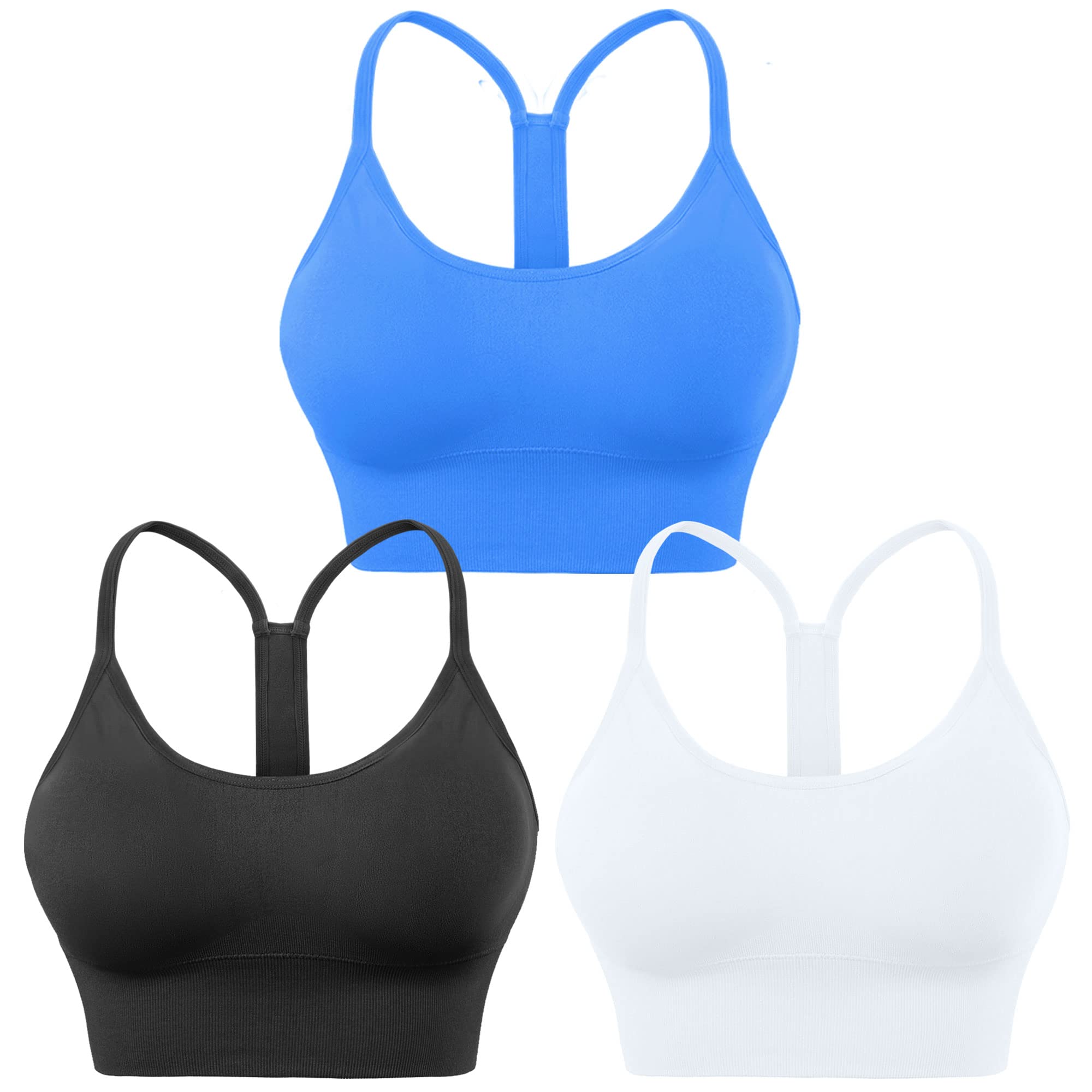 Evercute Padded Racerback Sports Bras for Yoga & Workout - Fitness & Low Impact Wear