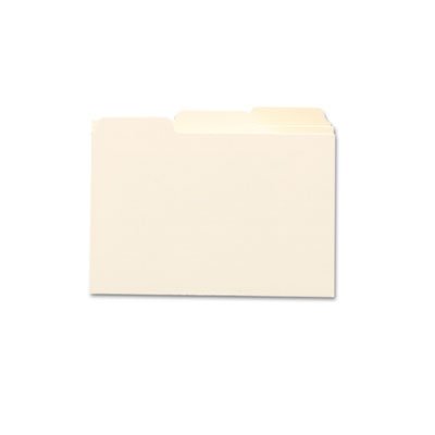 Self-Tab Card Guides - Blank 1/3 Tab Manila Index Dividers 5 x 8 Inches - 100 per Box (1 Box) - Perfect for Office Filing, School Projects & Document Organization