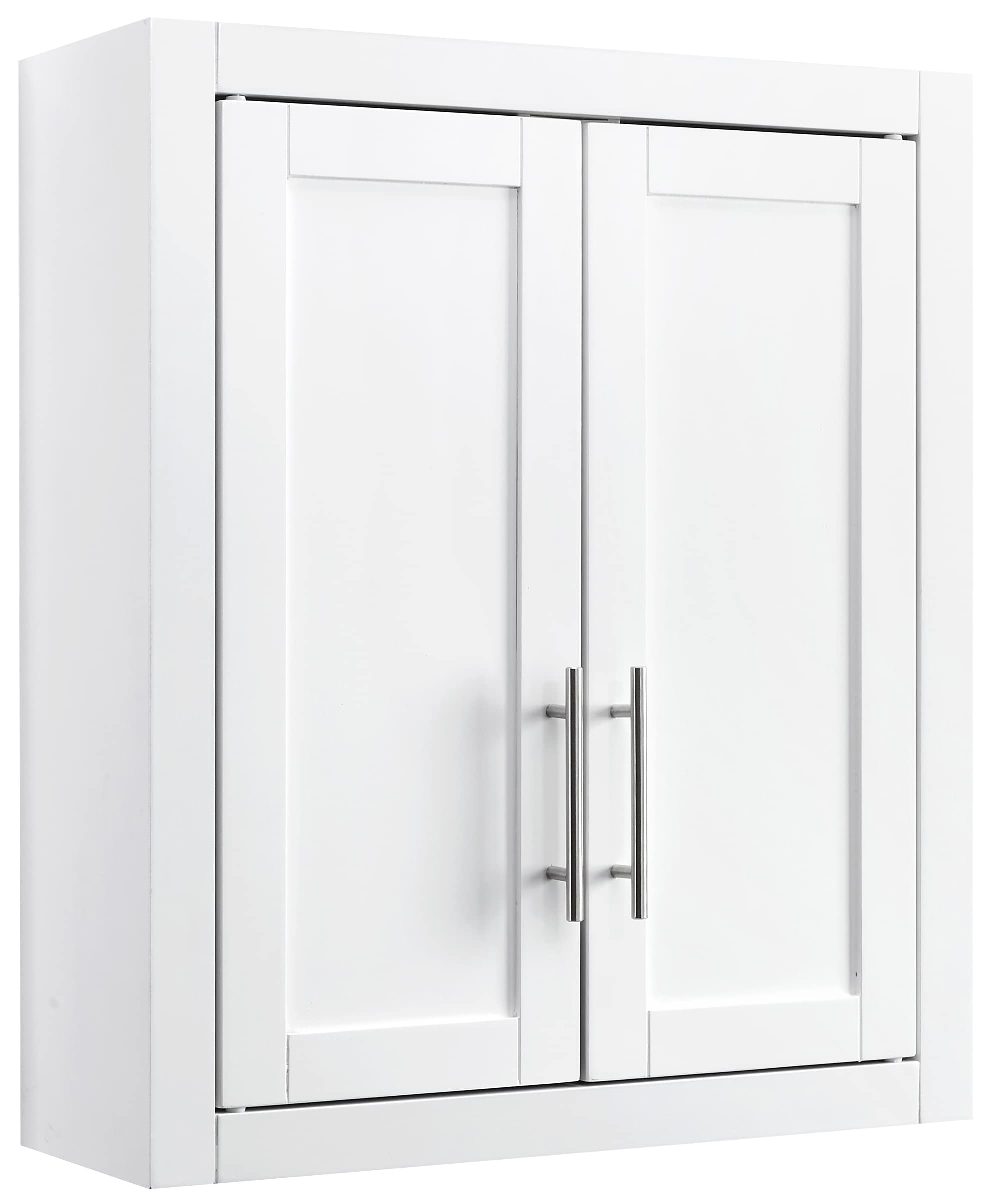 Crosley Savannah White Wall Mounted Bathroom Medicine Cabinet with Shelves - Space Saving Storage for Towels, Toiletries & Cosmetics - Perfect for Small Bathrooms, Powder Rooms & Vanities