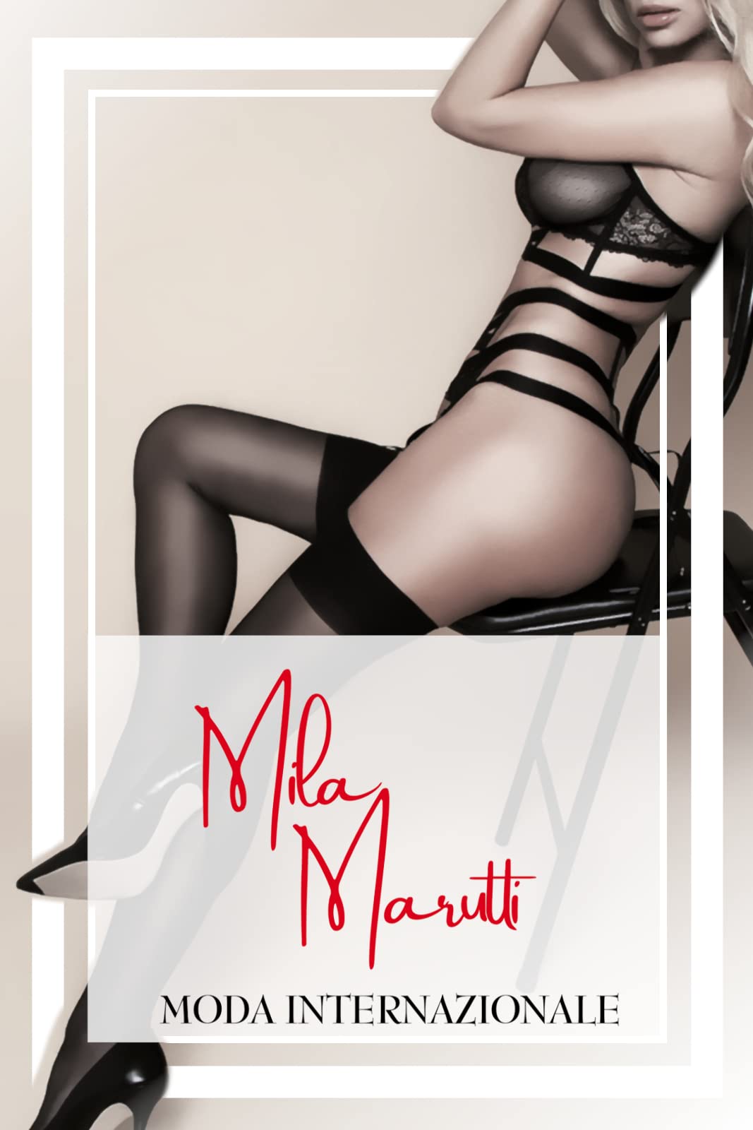 Mila Marutti Women's Sheer Thigh High Stockings for Garter Belts | Sexy Lingerie Tights - Made in EU | Perfect for Date Night, Bridal Wear & Boudoir Photography