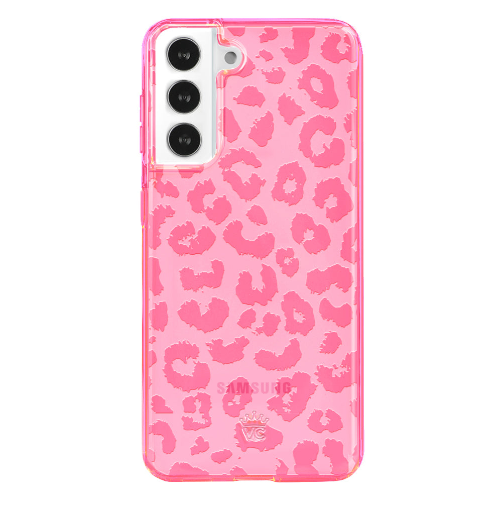 Samsung Phone Case - Candy Pink Leopard Print Protective Cover for Galaxy S21/S20/Note 20 - Stylish & Durable Slim Fit Case for Women & Girls (Perfect for Everyday Use, School, Work & Travel)