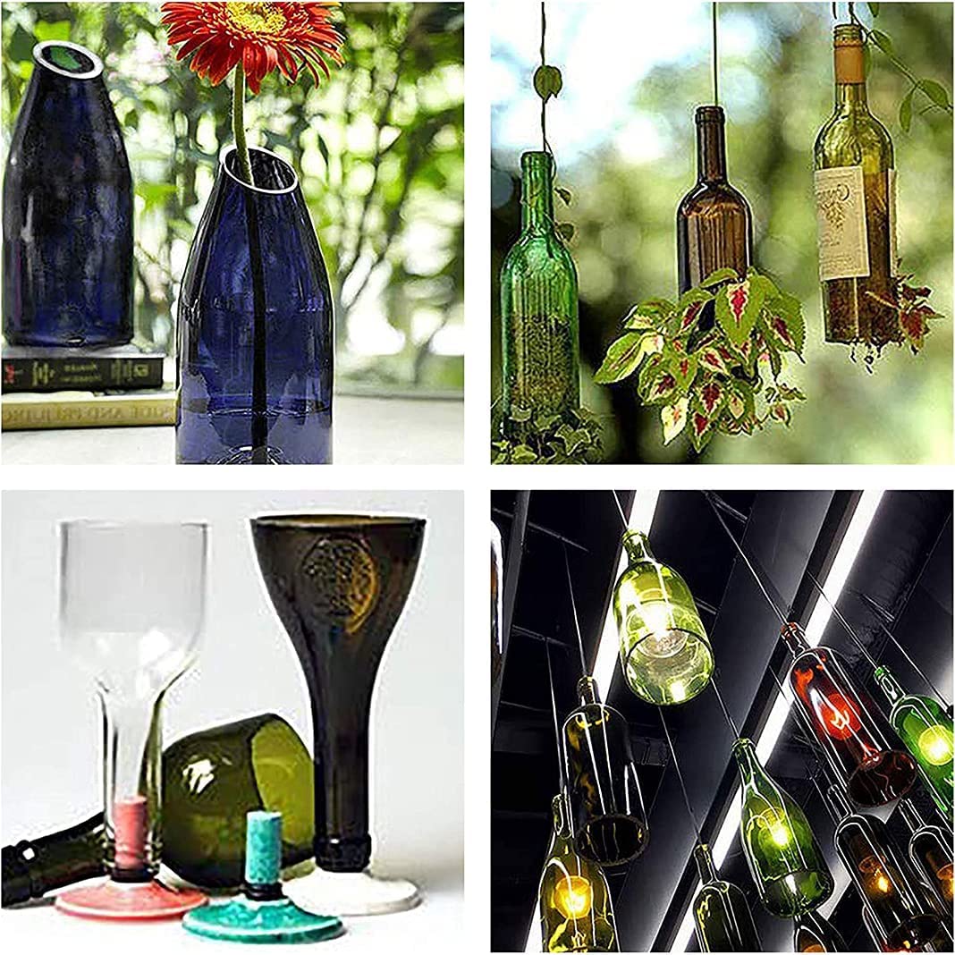 6000RPM Glass Bottle Cutter Tool - DIY Machine for Cutting Square, Round & Oval Bottles - Perfect for Wine, Beer, Liquor & Whiskey Bottles - Great for Home Crafts, Recycling Projects & Bar Decorations