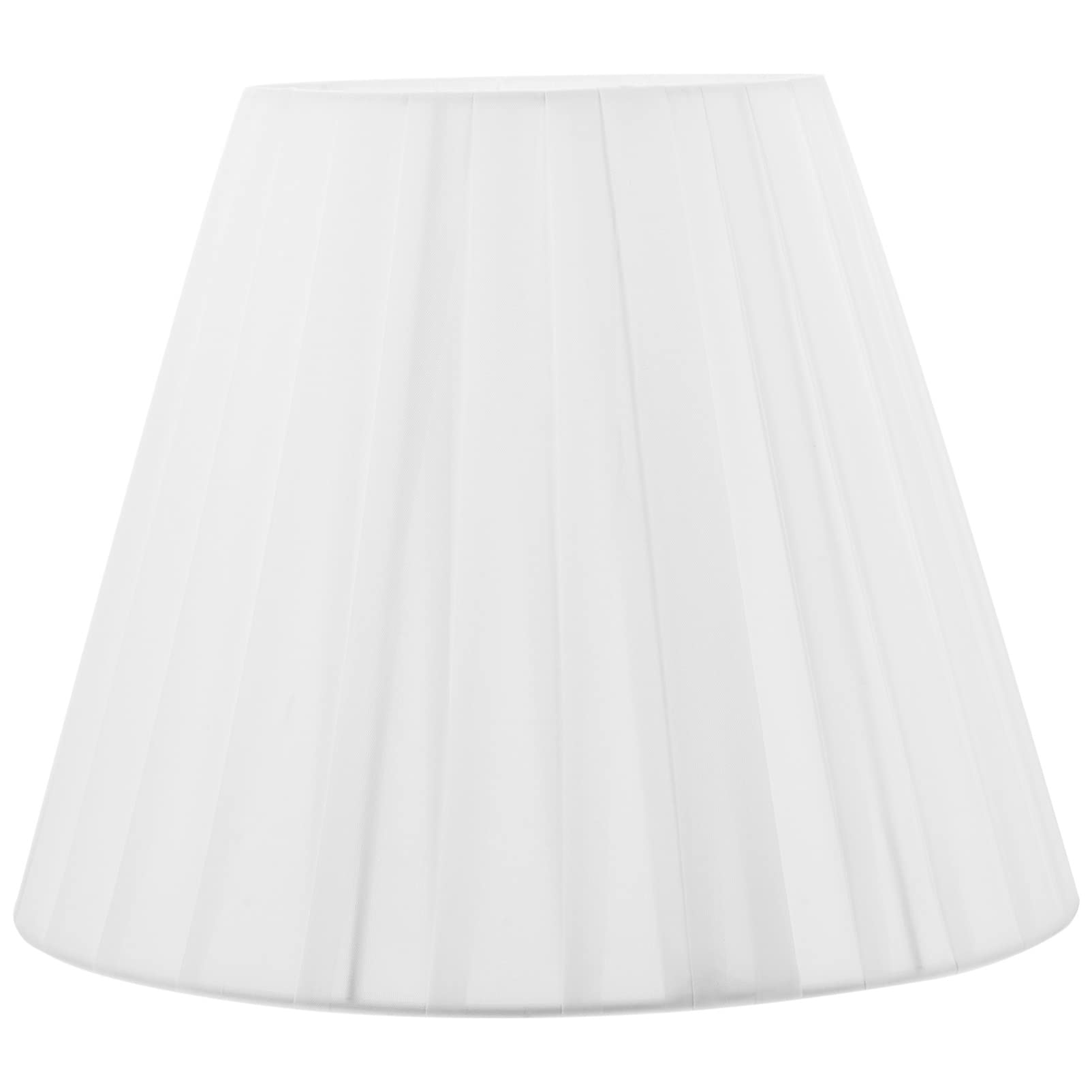 Pleated Fabric Lampshade Clip-On Light Cover - White Table & Floor Lamp Shade for Bedroom, Office, Living Room | Perfect for Reading, Working & Creating Cozy Ambiance