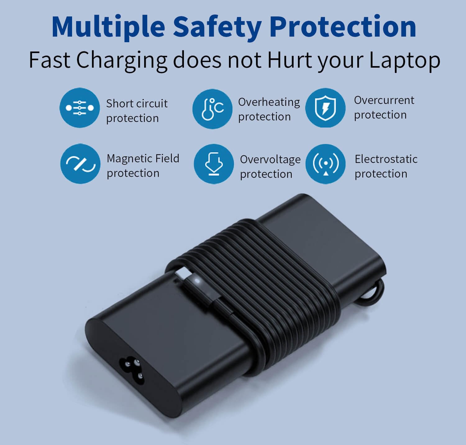 130W USB C Laptop Charger for Dell Precision 5530 5550 5560 5570 5750 3560, XPS 15 9500 9575, XPS 17, Latitude 7410 7310 - Slim AC Power Adapter with Type C Fast Charging - Perfect for Home, Office & Travel Use
