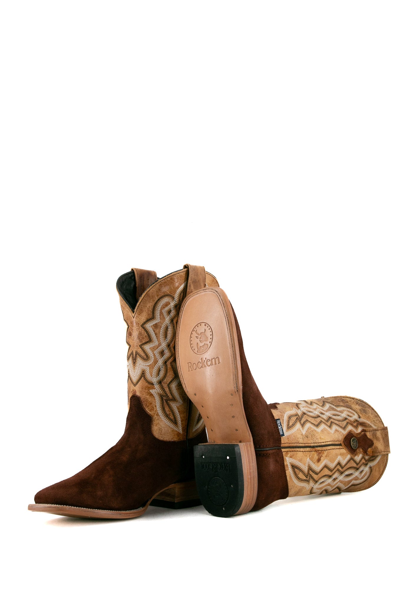 Luke Suede Square Toe Cowboy Boots for Men - Western Style Leather Boots with Comfortable Cushioning | Perfect for Rodeo, Country Music Festivals & Outdoor Adventures