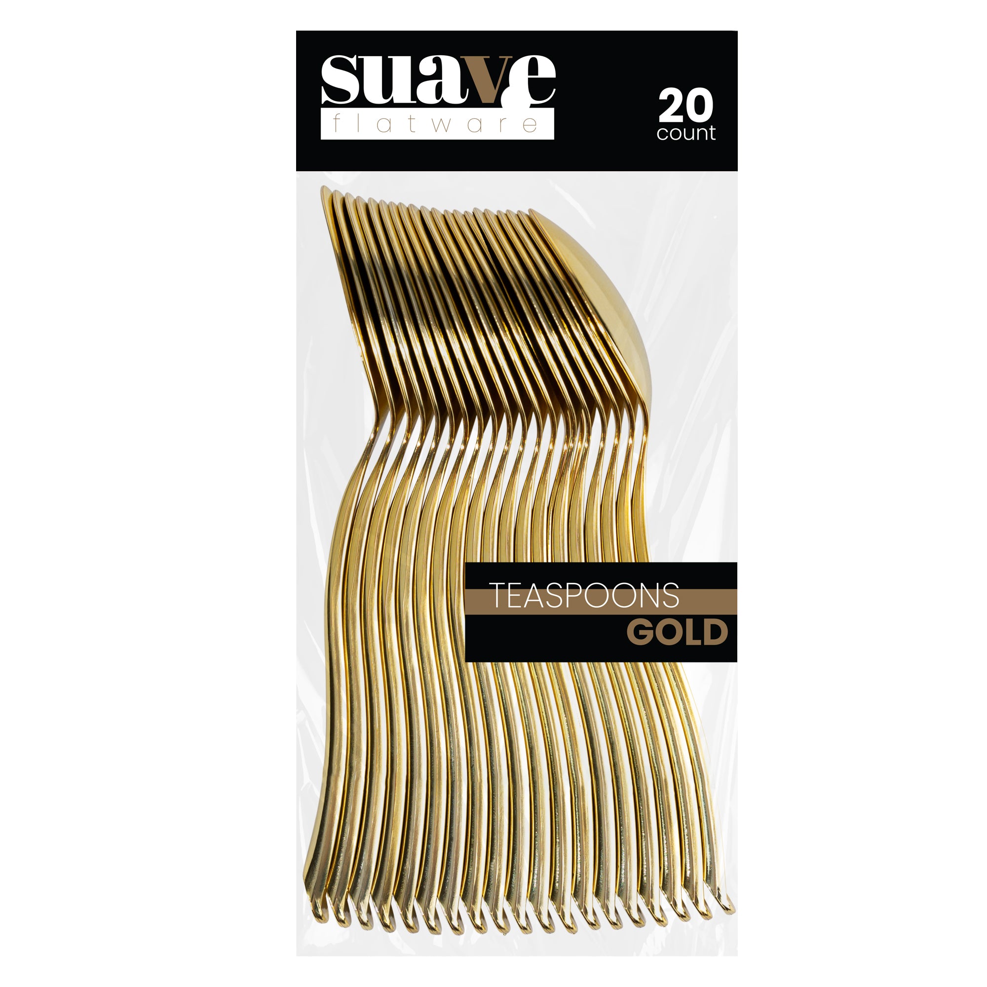 Suave Collection Gold Flatware Set - 20 Piece Stainless Steel Cutlery for Dining, Parties & Gifts | Elegant Tableware for Home, Restaurant & Wedding Use