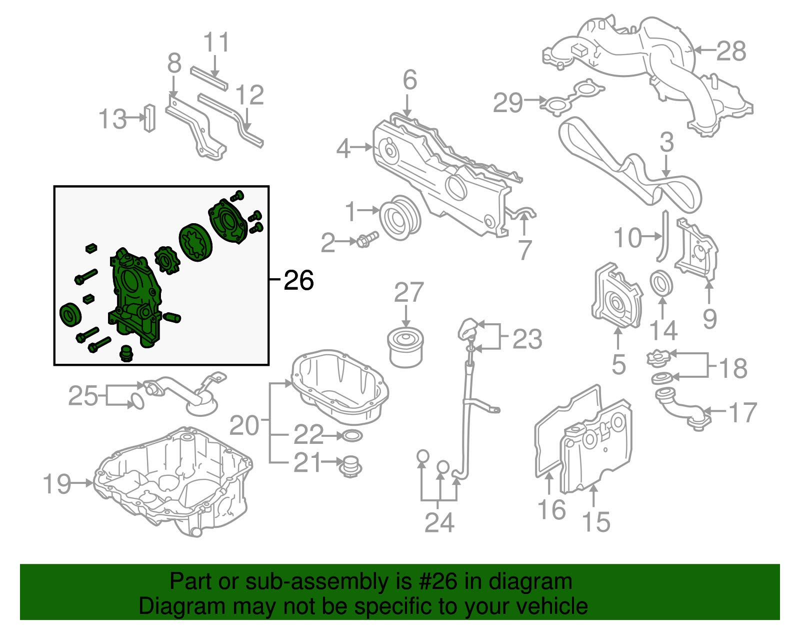 Subaru Genuine 15010AA320 Engine Oil Pump Assembly - OEM Replacement Part for Subaru Vehicles - Perfect for Engine Maintenance & Performance Upgrades