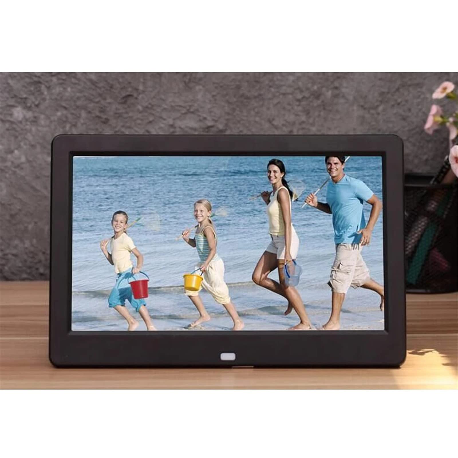 10 Inch Digital Picture Frame - HD 1024x600 Electronic Photo Display with Time, Calendar & Music Player - Perfect for Home, Office & Gifts (Black)