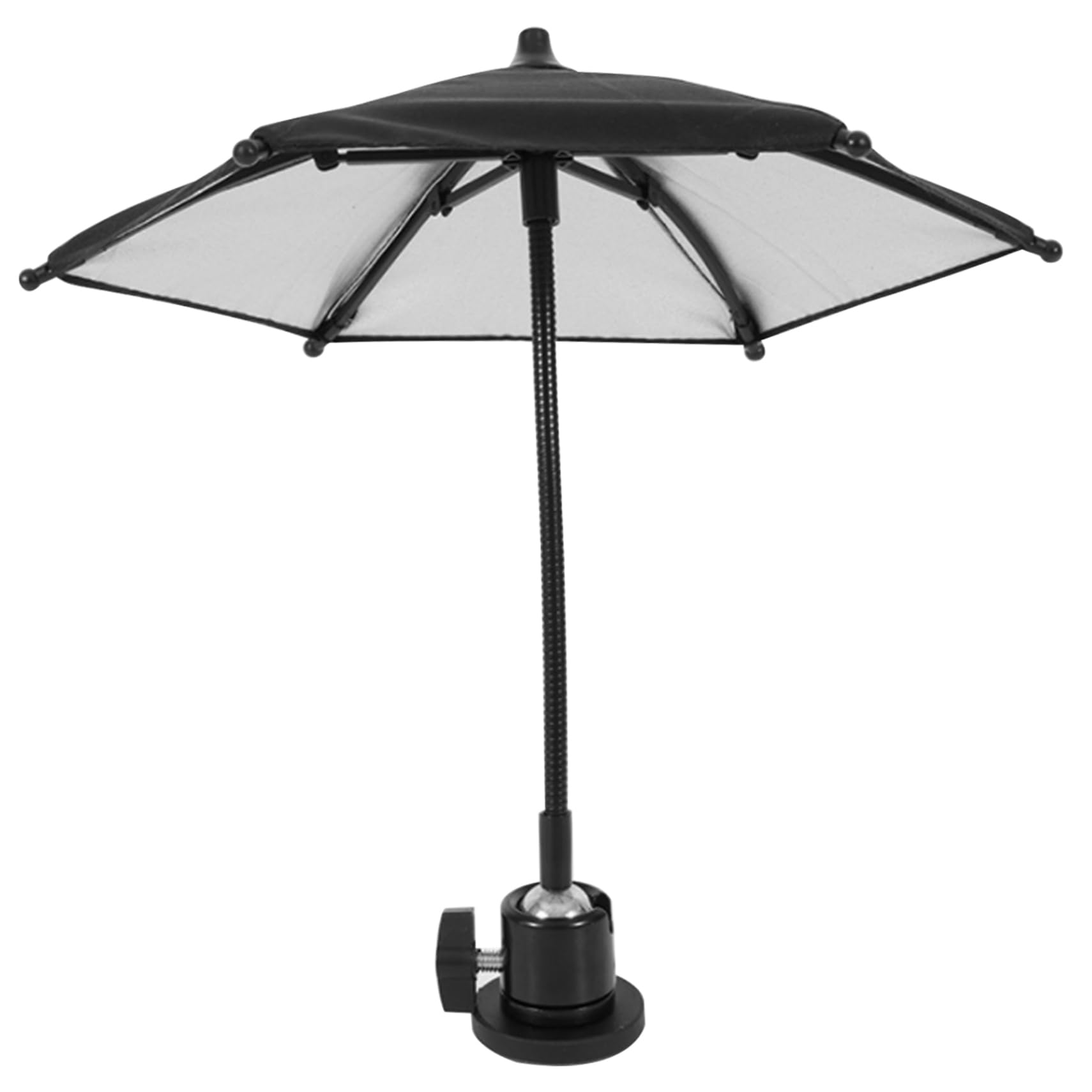 Magnetic Phone Umbrella for Sun Protection - Anti-Glare UV Sun Shade with Adjustable Handle for Outdoor Video Watching & Photography (Black) - Perfect for Beach, Travel, and Sunny Day Activities