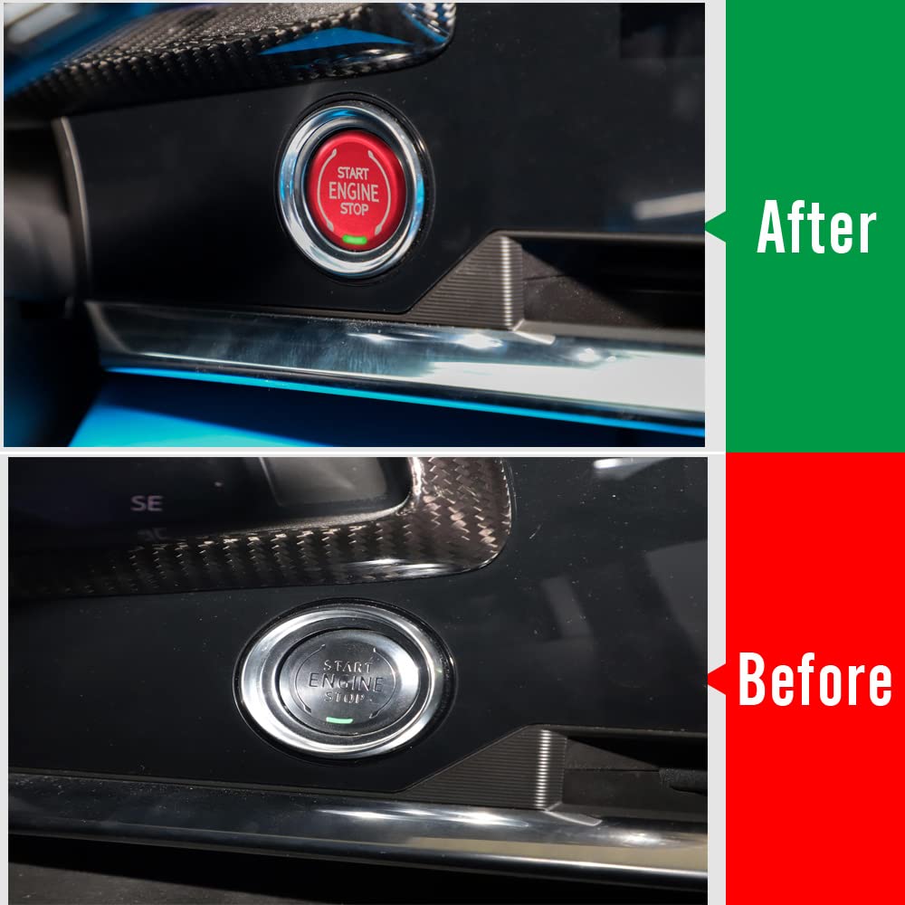 Chevrolet C8 Corvette 2020-2022 Alloy Engine Start Stop Button Overlay - Red & Blue Options | Premium Car Accessory for Enhanced Interior Styling & Customization