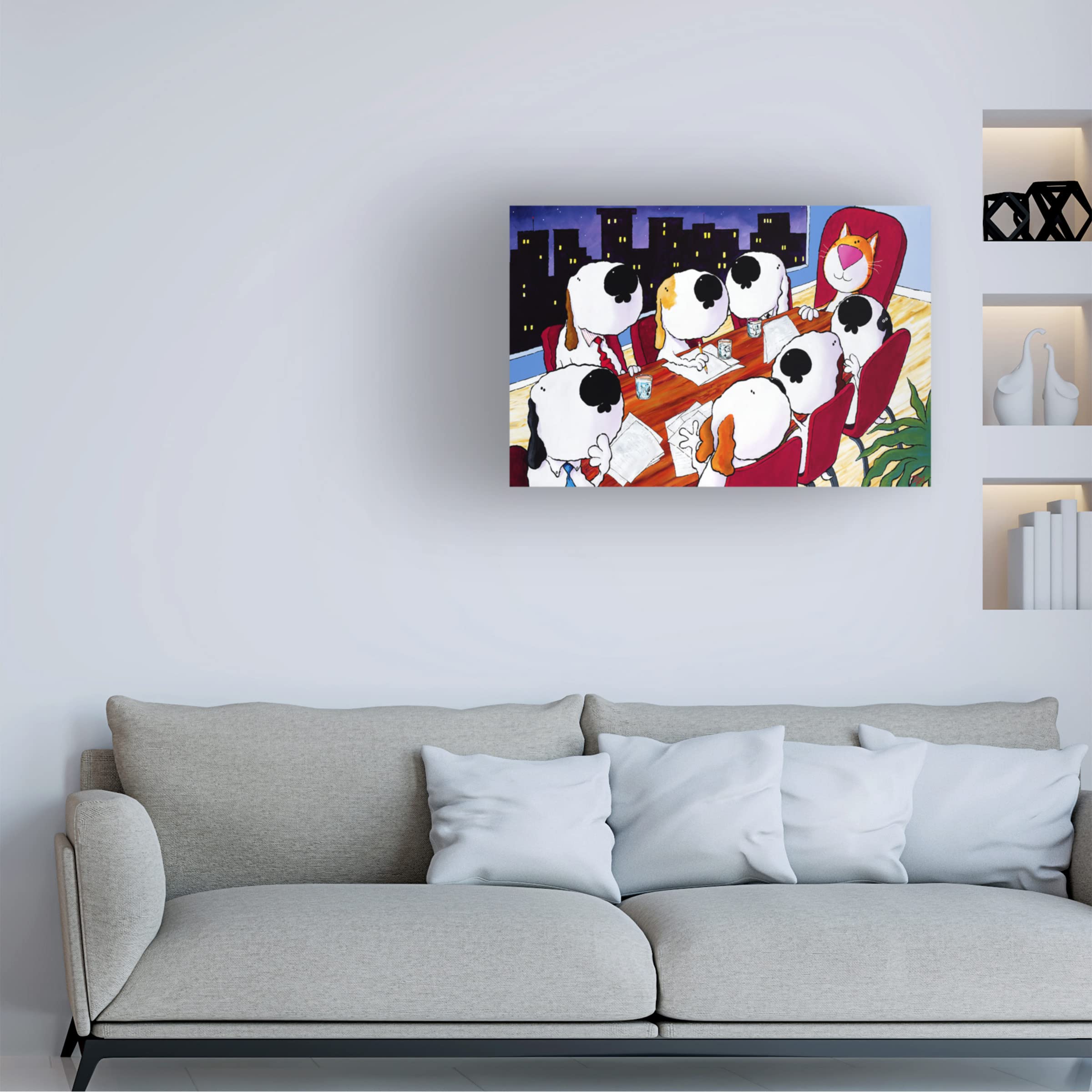 Jim Tweedy 'The Hostile Takeover' Canvas Art Print - 30x47 Inch Modern Wall Decor for Living Room, Office & Bedroom | Trademark Fine Art Collection