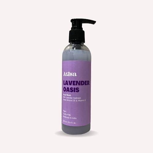 Atisa Lavender Oasis Hand Wash - Moisturizing & Antibacterial Liquid Soap for Dry Skin | Relaxing Aromatherapy Scent | Perfect for Bathroom, Kitchen & Guest Washroom