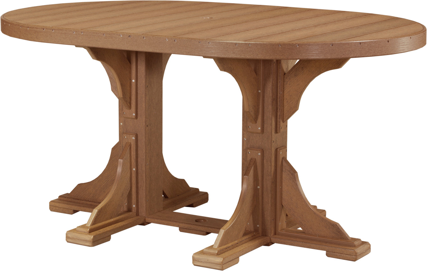 LuxCraft 4' x 6' Oval Dining Table Set for 6 - Modern Kitchen & Dining Room Furniture - Perfect for Family Gatherings, Dinner Parties & Small Spaces