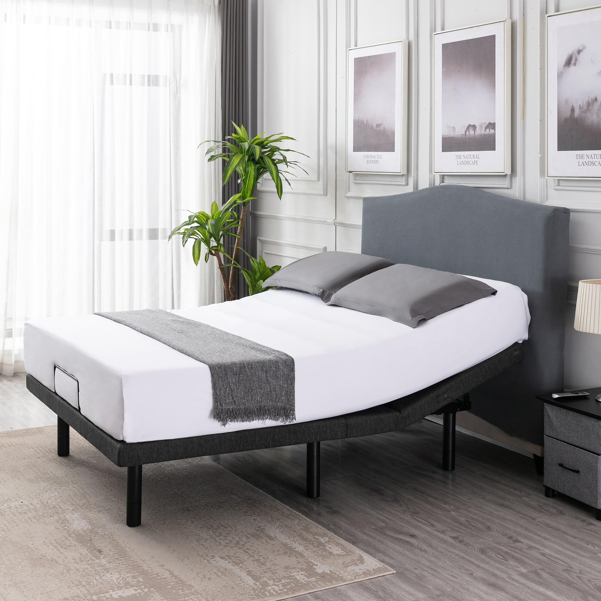 S*MAX Full Size Adjustable Bed Frame with Dual Motors, USB Ports & Wireless Remote - Zero Gravity, Anti-Snoring, Head/Foot Incline - Perfect for Home, Office & Guest Room Comfort
