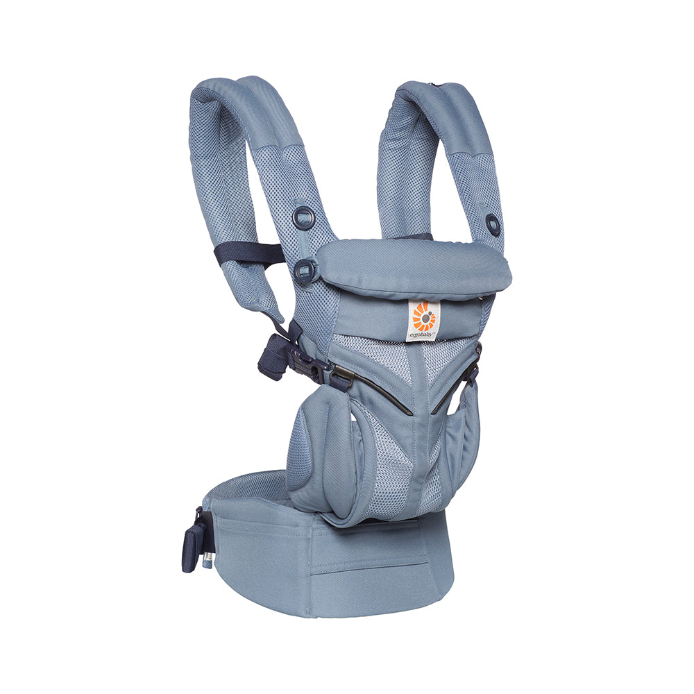 Ergobaby Omni 360 Cool Air Mesh Baby Carrier - Breathable & Ergonomic Design for Newborn to Toddler (Oxford Blue) | Perfect for Hiking, Travel & Everyday Use
