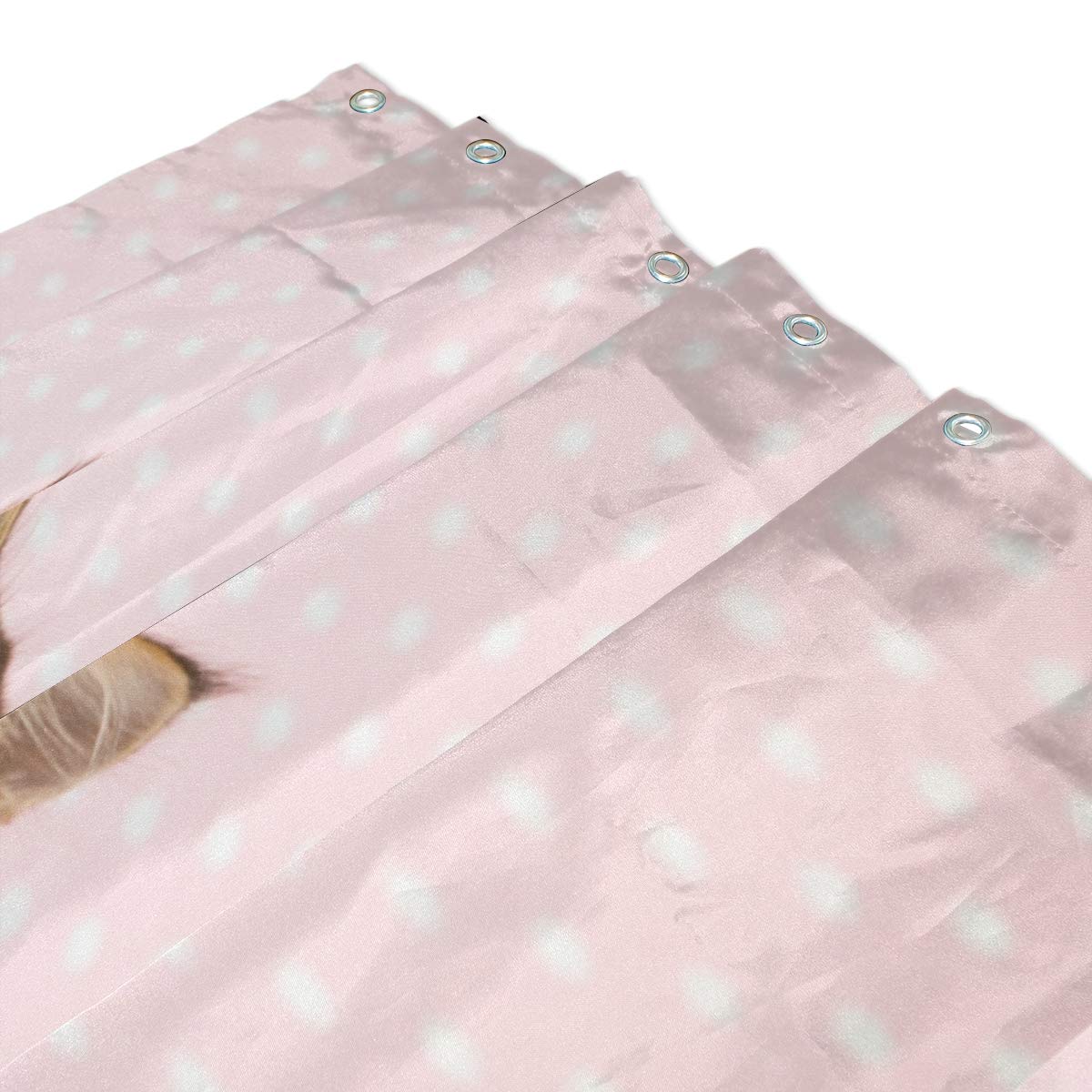 ALAZA Cute Kitten in Cup Valentine's Day Shower Curtain 60x72 Inch Waterproof Polyester Bathroom Decor with Hooks - Perfect for Valentine's Bathroom Decor & Cat Lover Gifts