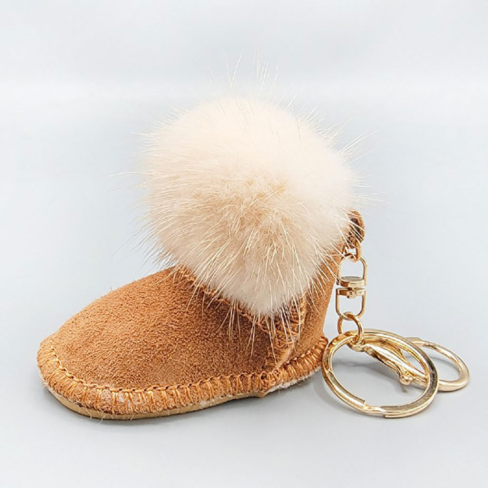 Fur Pom Pom Boot Keychains - Cute & Stylish Accessories for Keys, Bags & Backpacks | Perfect Gift for Women & Girls | K1661