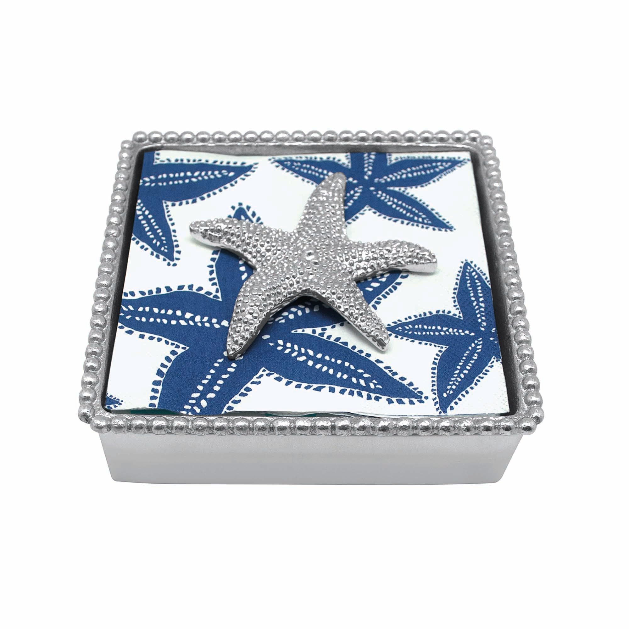 Elegant Silver Mariposa Starfish Napkin Weight - Handmade in Mexico from Recycled Sandcast Aluminum - Perfect for Weddings, Beach Parties & Home Decor