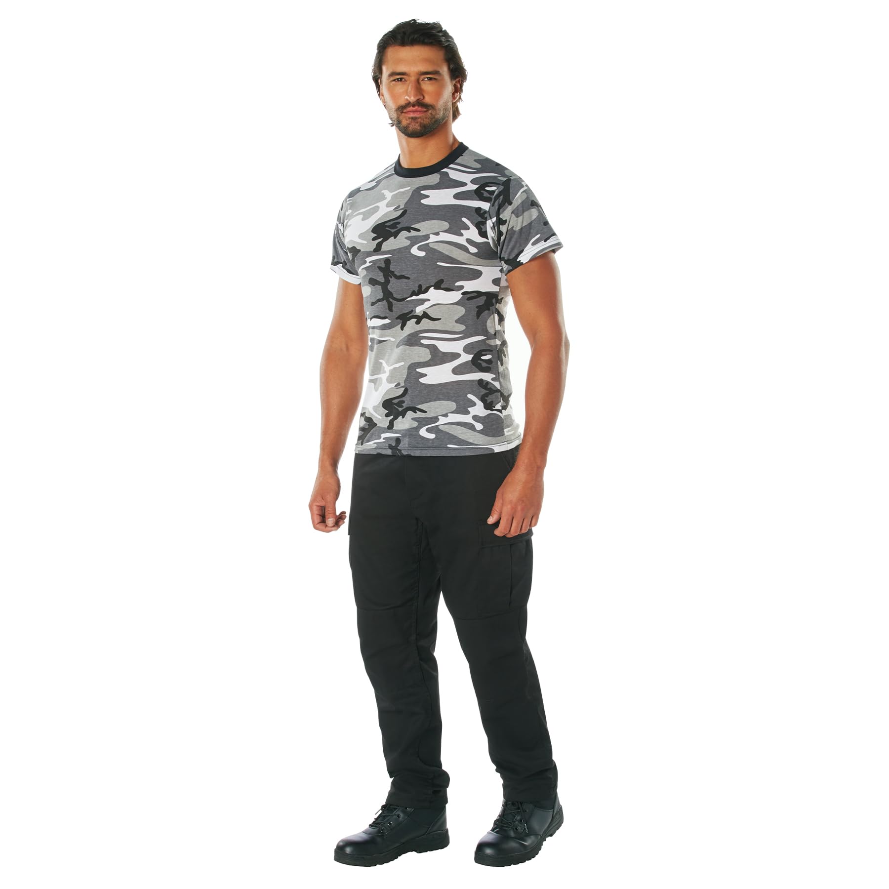 Rothco Camo T-Shirt - Durable Military Style Cotton Tee for Men | Tactical Outdoor & Casual Wear