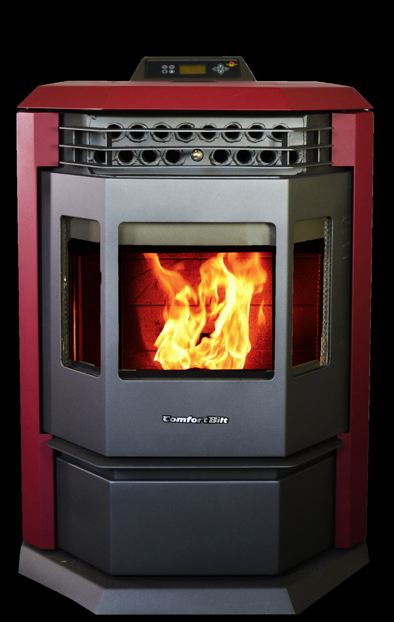 ComfortBilt HP22 Pellet Stove in Burgundy - High Efficiency Heating for Home & Cabin | Perfect for Winter Warmth & Energy Savings