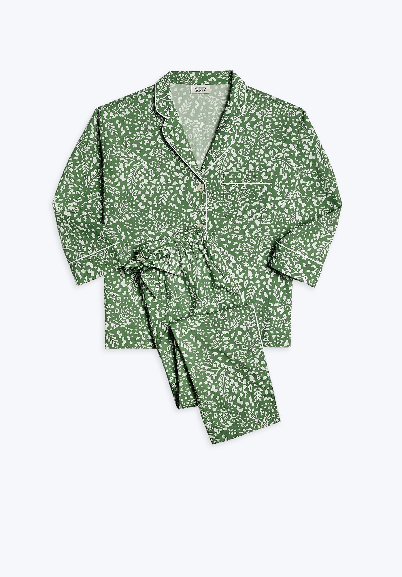 Marina Pajama Set in Canopy - Soft Cotton Sleepwear for Women, Comfortable Loungewear for Home & Travel | Perfect for Nighttime Relaxation, Spa Days and Cozy Evenings