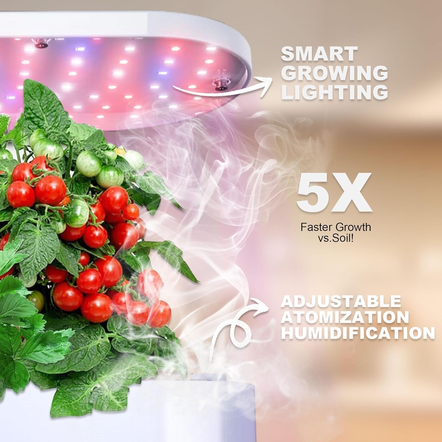 11-Pod Hydroponic Growing System with LED Grow Light & Auto Timer - Indoor Smart Garden Kit for Herbs, Vegetables, and Plant Germination - Perfect for Home, Office, and Small Space Gardening