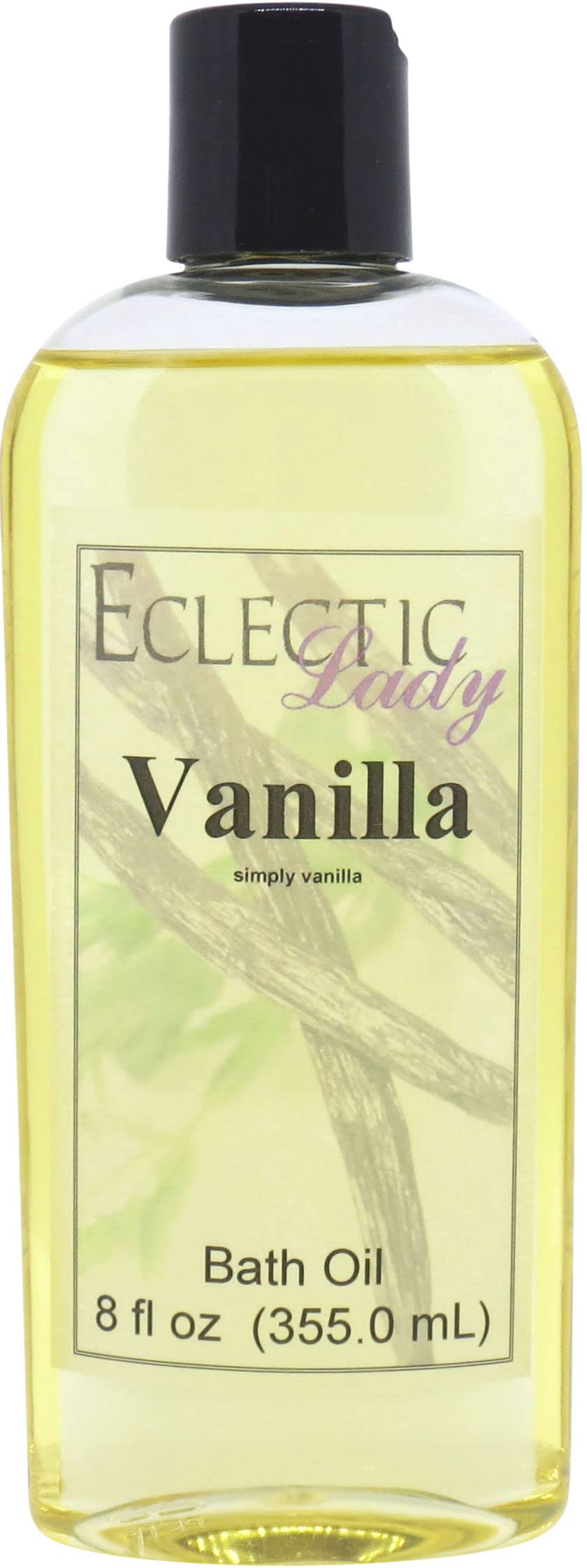 Vanilla Bath Oil by Eclectic Lady - Relaxing & Moisturizing Scented Bath Oil for Dry, Rough & Sensitive Skin - Daily Nourishing Body & Shower Oil (8 oz) - Perfect for Spa Nights, Self-Care Routines & Stress Relief