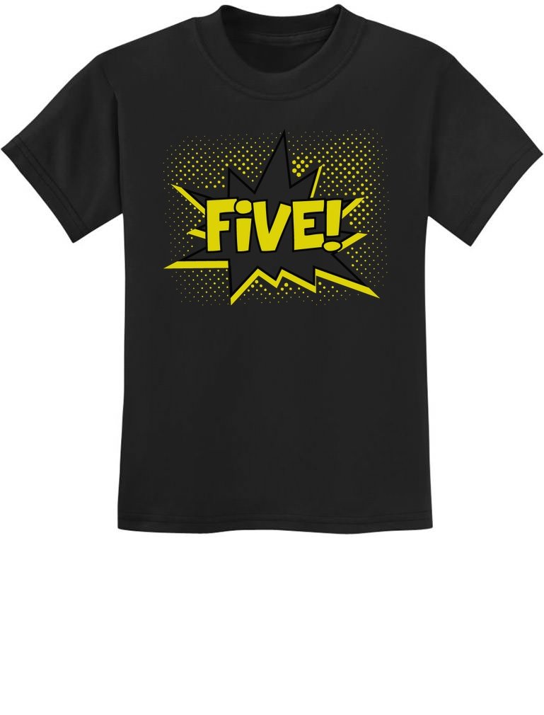 5th Birthday Shirt for Boys & Girls - Superhero Themed 5 Years Old Gift T-Shirt for Kids Birthday Party | Perfect for Superhero Costumes, Birthday Celebrations & Family Photos