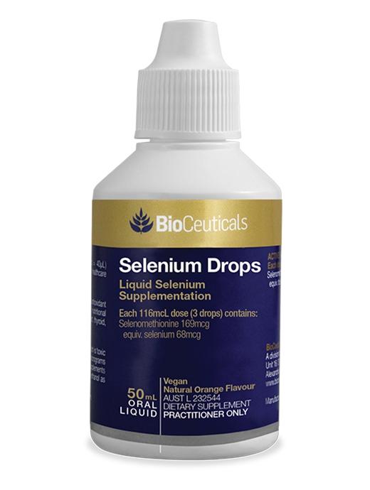 BioCeuticals Selenium Oral Drops - Premium Liquid Selenium Supplement for Immune Support & Antioxidant Protection - Ideal for Daily Wellness & Thyroid Health