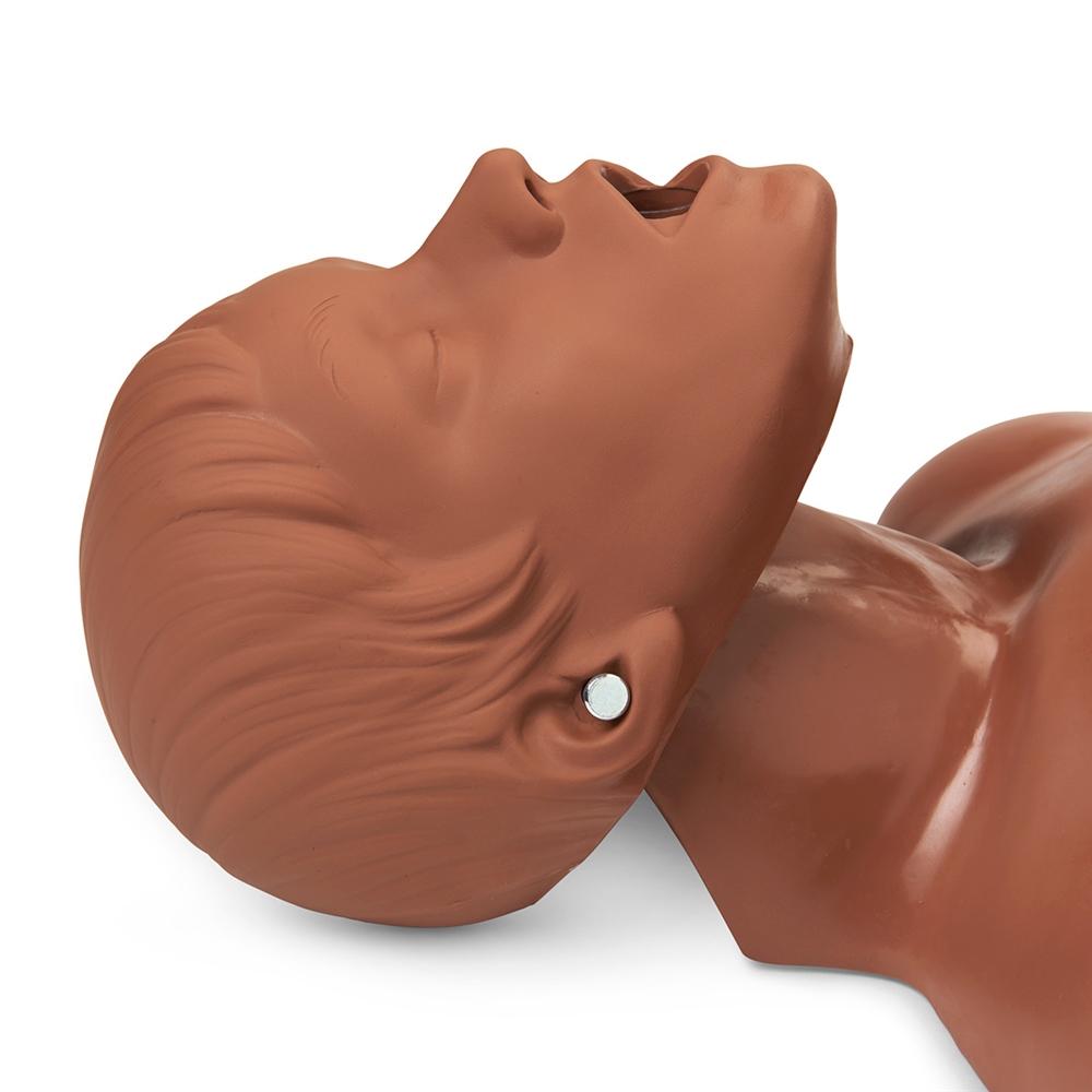 Econo VTA CPR Training Manikin - Dark Skin Tone for Realistic First Aid & Emergency Response Practice | Perfect for CPR Classes, Medical Training & Home Safety