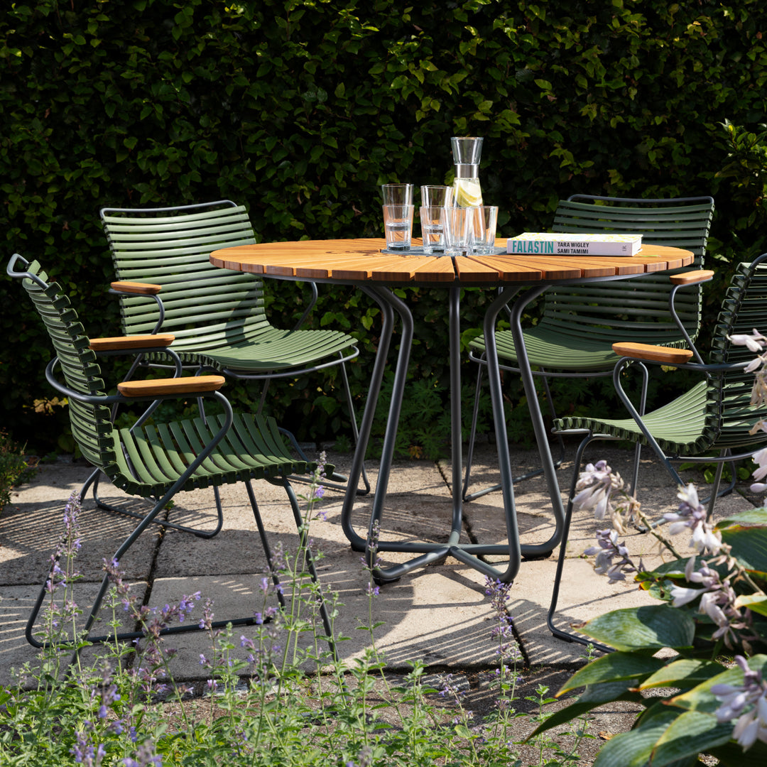 Premium Round Outdoor Patio Table - Durable Weather-Resistant Garden Dining Set for Backyard, Deck, Poolside & BBQ Gatherings