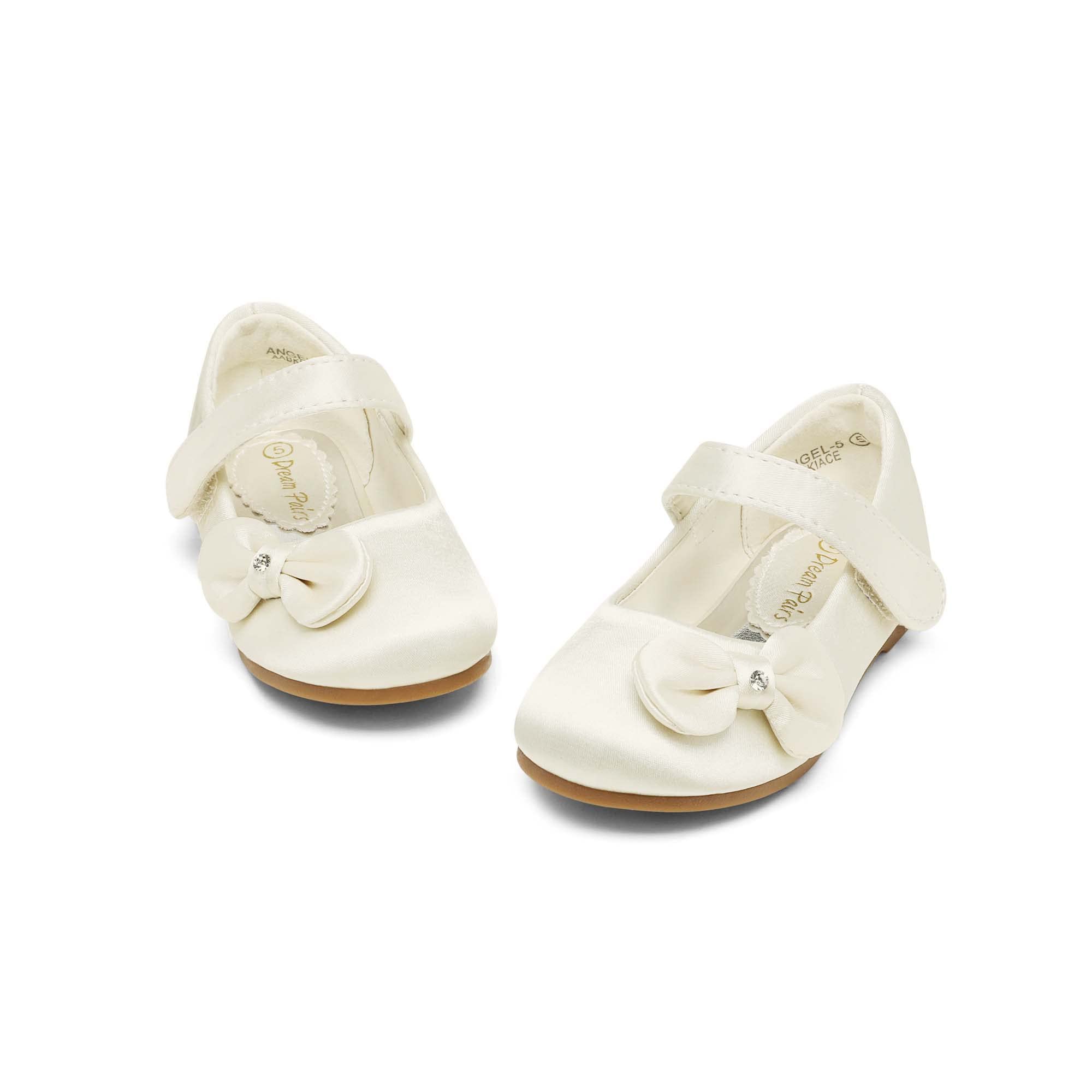 DREAM PAIRS Toddler Girls Mary Jane Flats - Side Bow Ballet Shoes for Toddlers & Little Girls | Perfect for Weddings, Parties, School & Special Occasions