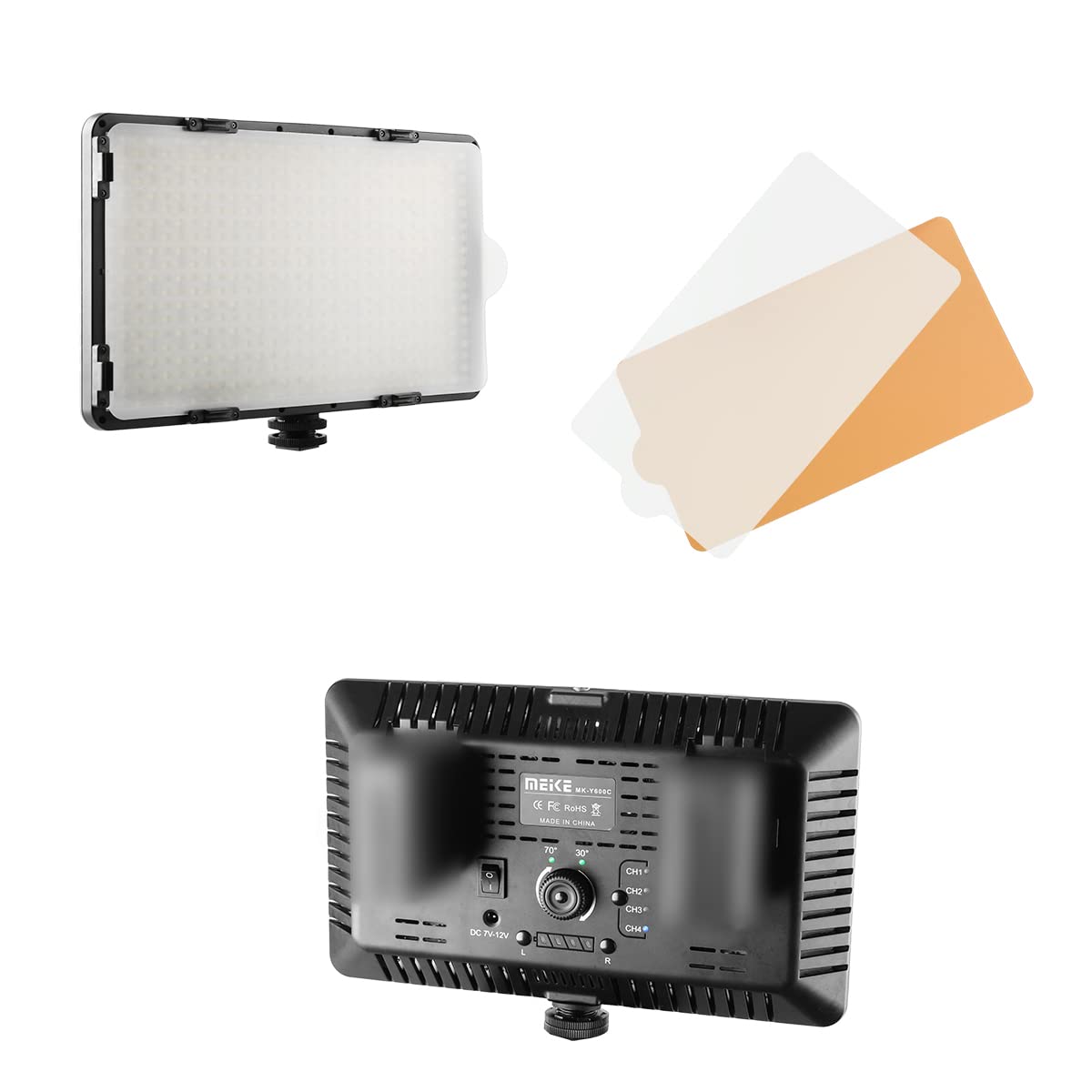 Meike MK-Y400B 400 LED Dimmable Ultra High Power Panel Light for DSLR Cameras - Compatible with Nikon, Pentax, Panasonic, Sony, Samsung, Olympus - Perfect for Photography, Videography, Studio Lighting & YouTube Content Creation