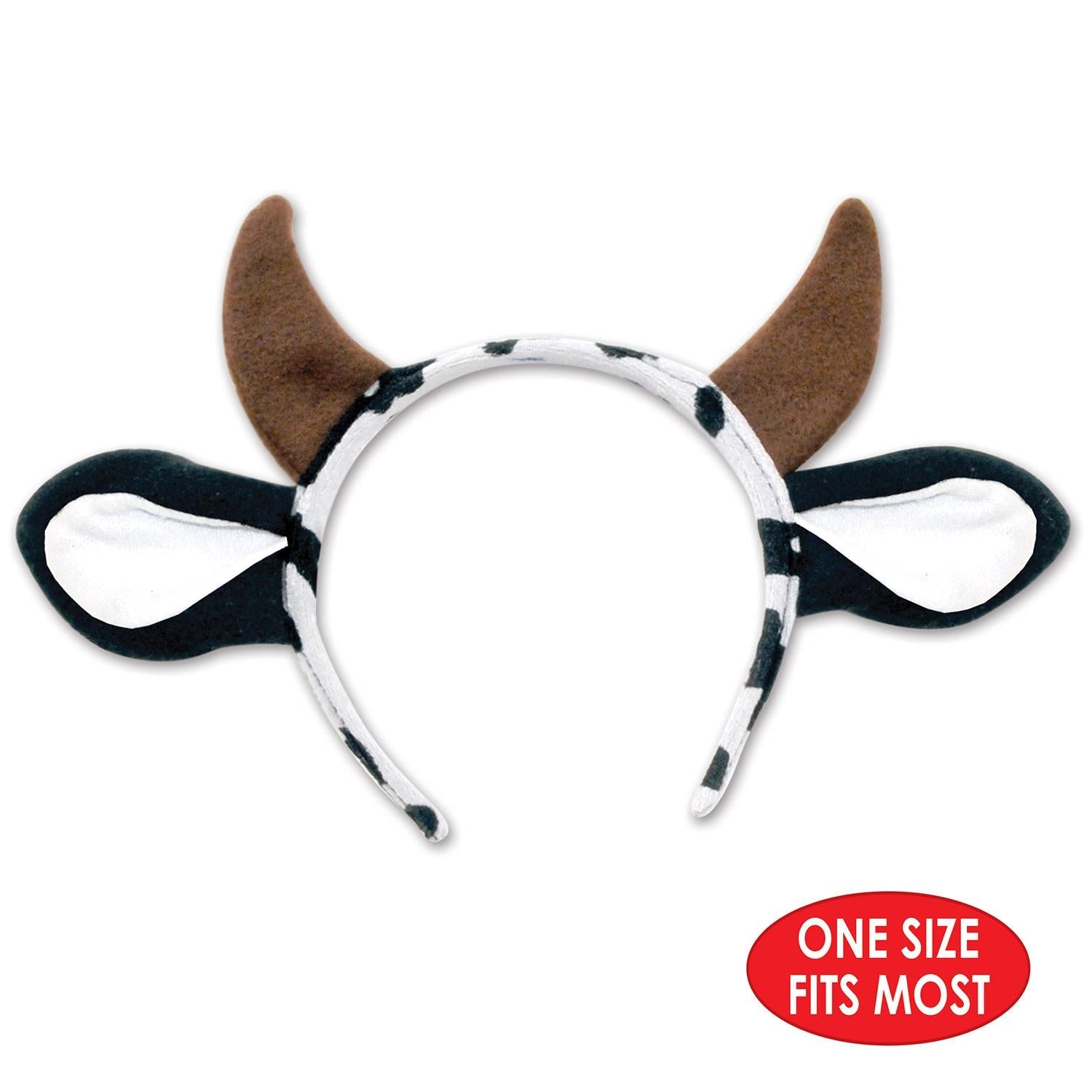 12 Pack Cow Headbands for Women & Men - Fun Farm Animal Costume Accessories for Halloween, Cosplay, and Themed Parties