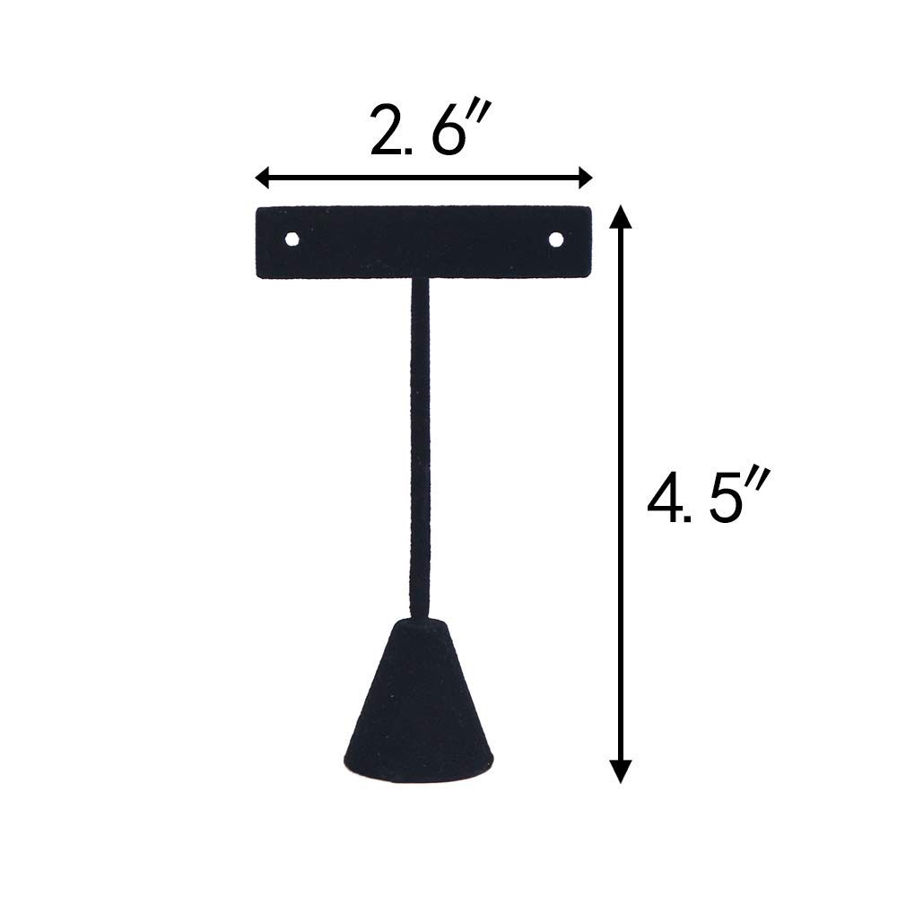 4Pcs T-Shaped Earring Stand Holder - Jewelry Organizer for Stud & Hoop Earrings (4.5 Inch Height) - Perfect for Boutique Displays, Home Organization & Gift Packaging