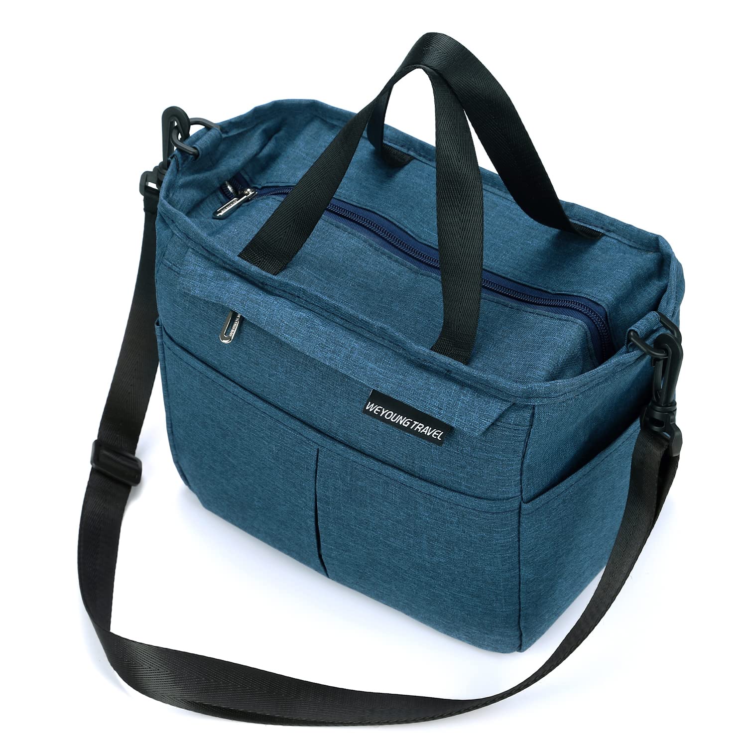 Insulated Lunch Bag for Women & Men - Reusable Cooler Tote with Adjustable Shoulder Strap for Work, School & Picnic - Leakproof Lunch Box for Office, Hiking & Travel (Blue)