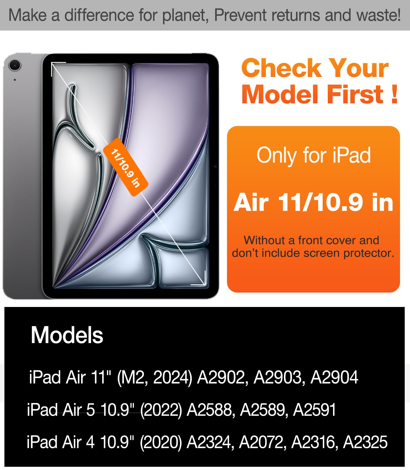 TORRAS iPad Air 11 inch Case (2025 M3/2024 M2 & 5th/4th Gen) - Ultra Stable Stand with Adjustable Viewing Angles, Protective Kickstand Cover with Apple Pencil Holder - Perfect for Work, Travel & Home Use - Black