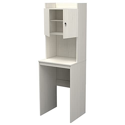 Trent Home Oak Mini Refrigerator & Microwave Storage Cabinet - Engineered Wood Kitchen Organizer for Small Spaces, Dorms & Apartments