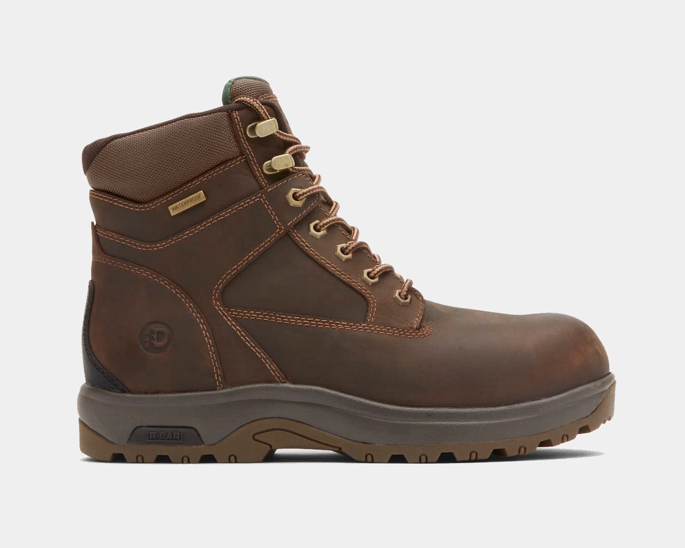 8000WORKS Safety Plain Toe Work Boots - Steel Toe, Slip Resistant, Electrical Hazard Protection - Ideal for Construction, Warehouse & Industrial Work