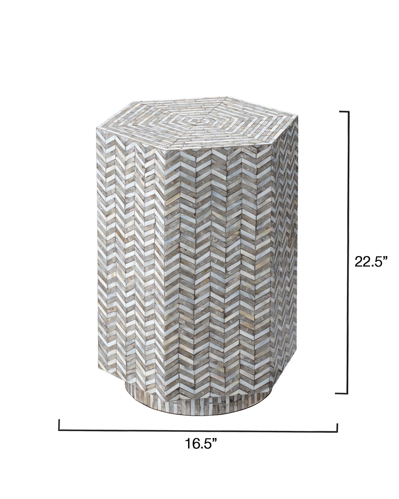 Brando Hexagon Side Table - Modern End Table for Living Room, Bedroom, or Office - Stylish Small Accent Table for Home Decor