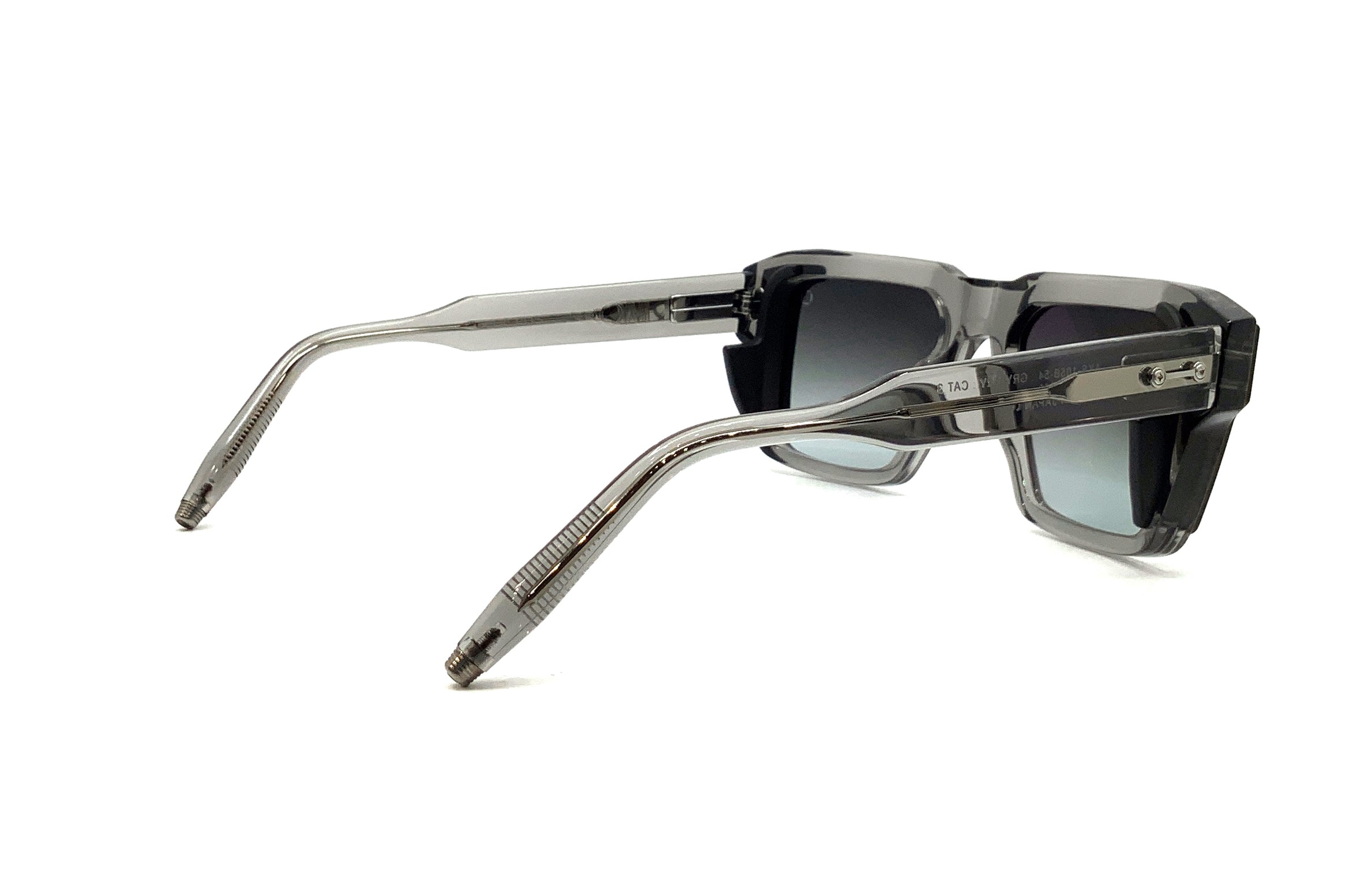 Akoni Hercules Sunglasses - Dark Grey Crystal Lenses with Grey Crystal Side Shields for UV Protection & Style | Perfect for Outdoor Sports, Driving & Fashion