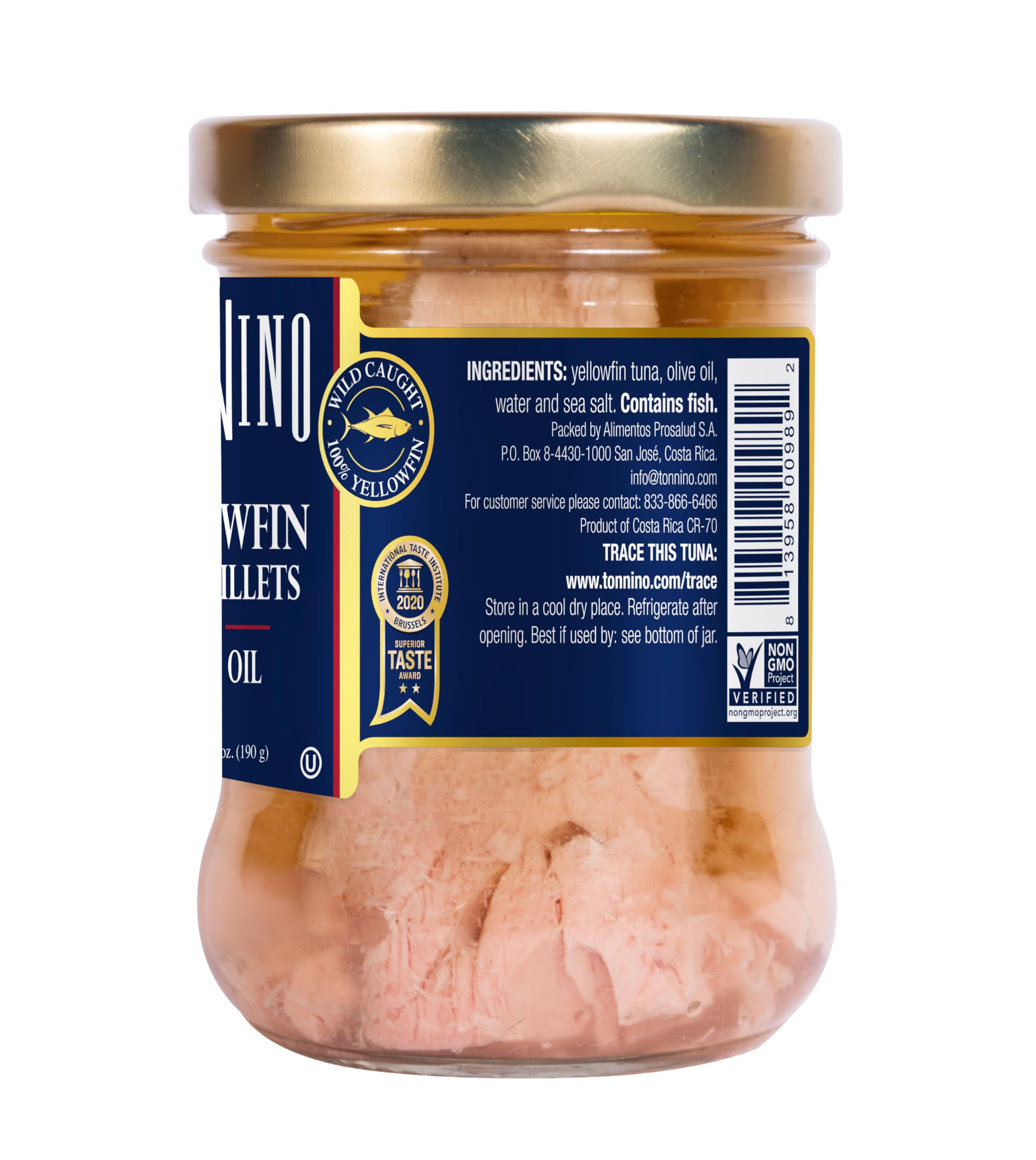 Premium Tonnino Yellowfin Tuna in Olive Oil - Gluten-Free, Ready to Eat Healthy Snacks for Adults - 6 Pack | Great for Salads, Sandwiches, Keto & Low-Carb Diets