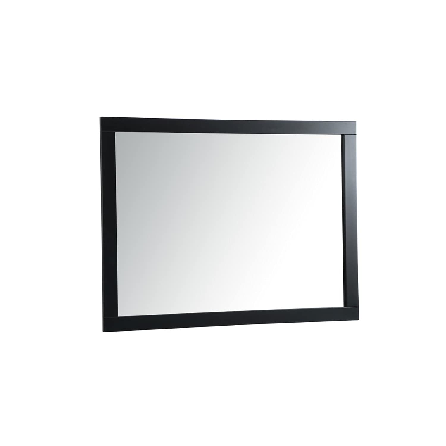 Elegant Black 48x36 Vanity Mirror - MDF & Metal for Bathroom Decor